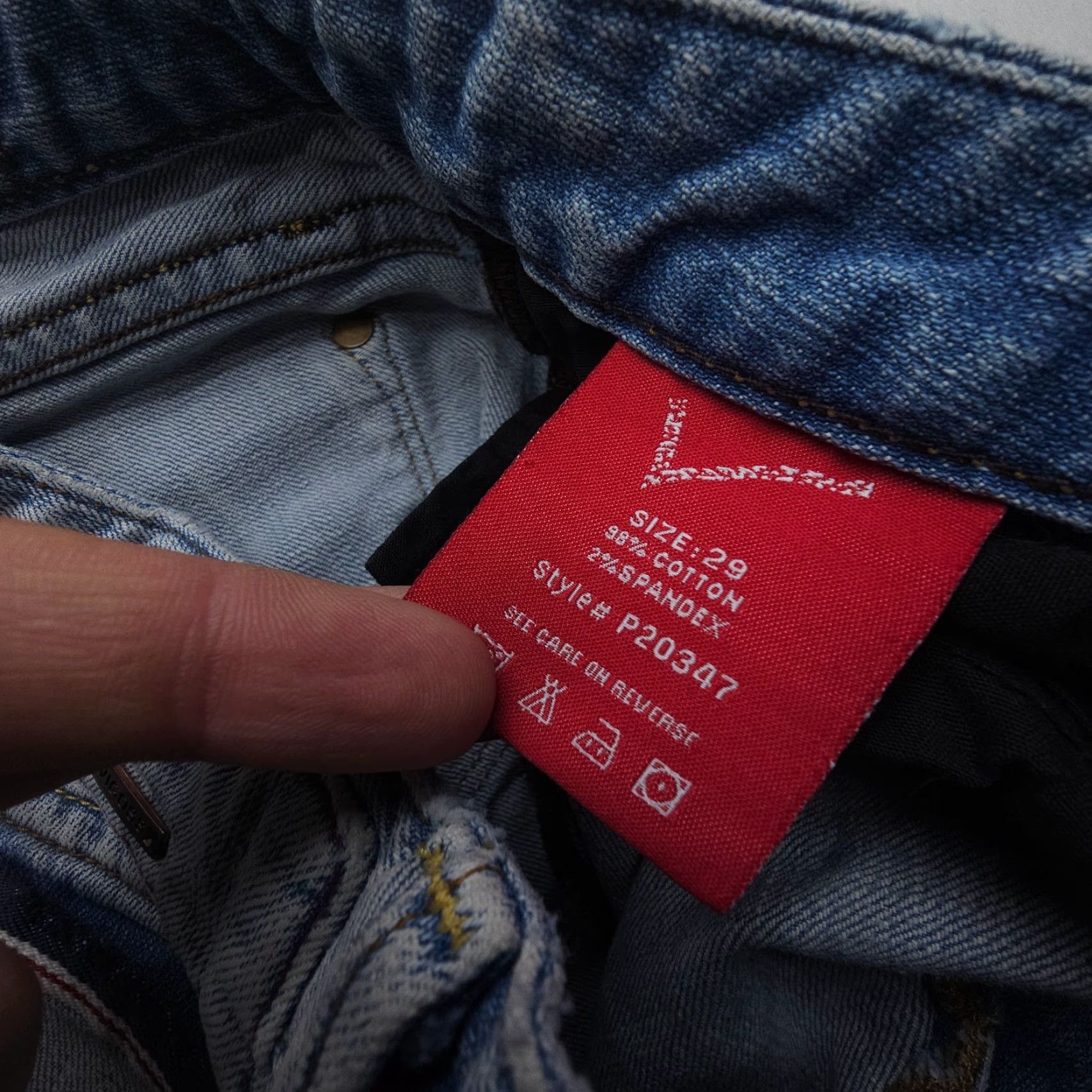 Vintage VIGOSS Vintage Low Rise Button Fly Jeans Women 29 Blue Bootcut 90s Bohemian American Western 5-Pocket Denim jeans Size 29" - 4 Thumbnail