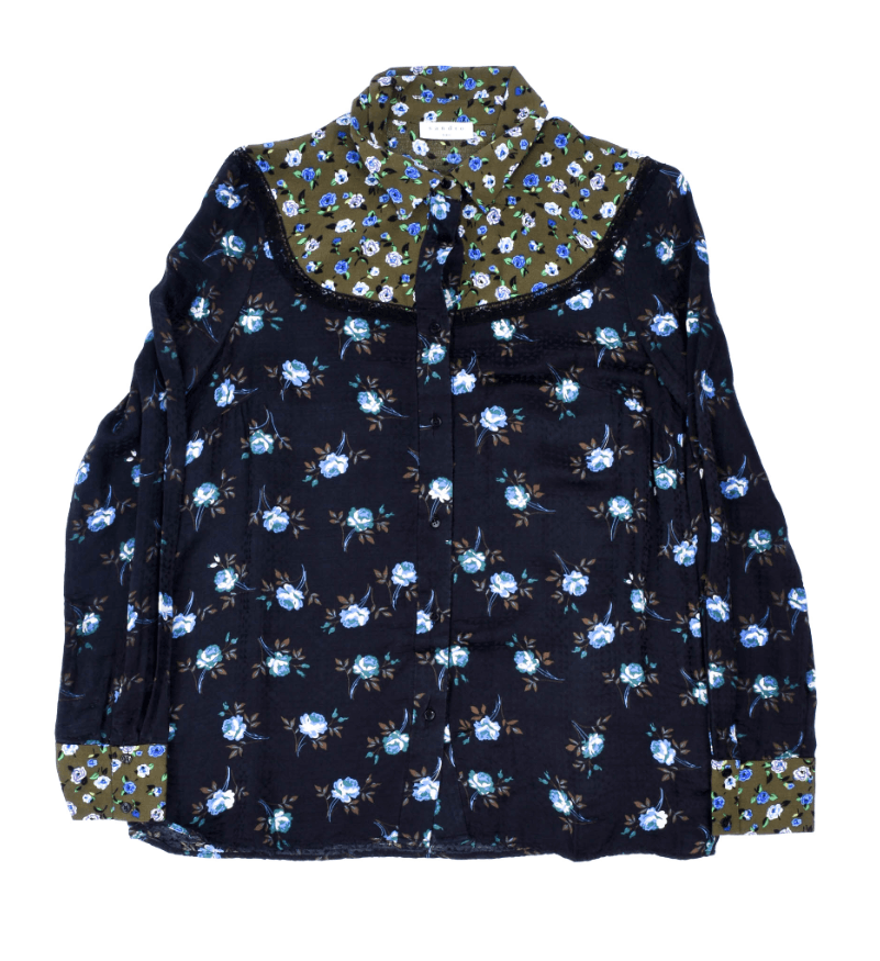 Sandro Women's Sandro Paris Floral Long Sleeve Shirt Size M Size M / US 6-8 / IT 42-44 - 1 Thumbnail