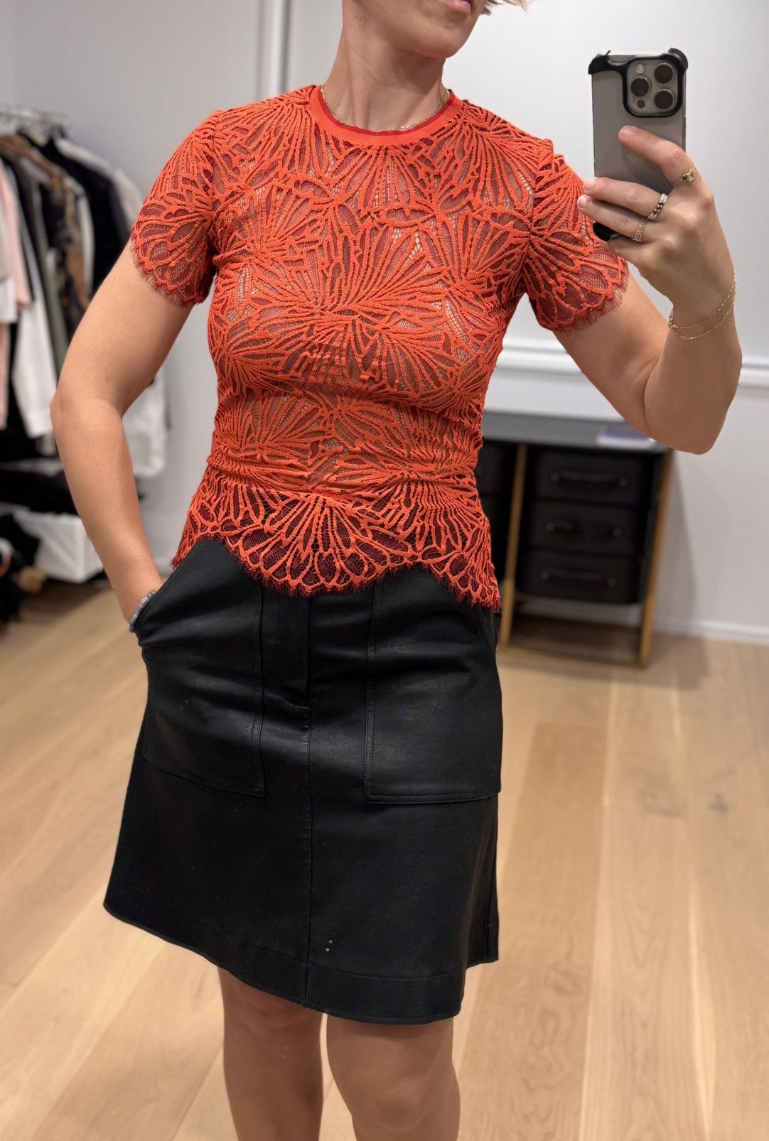 Proenza Schouler Proenza Schouler red lace blouse Size S / US 4 / IT 40 - 6 Thumbnail