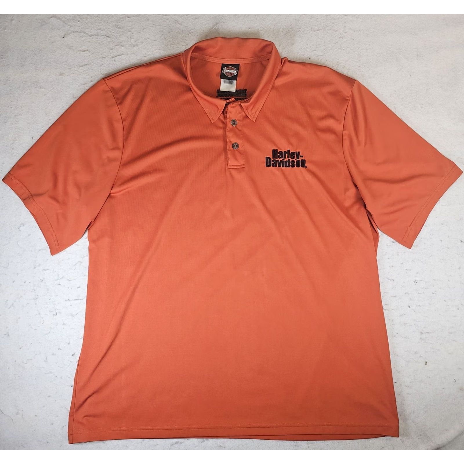 Harley Davidson Harley-Davidson Motorcycle Polo Shirt Orange Thunder Road Ontario HD Mens 3XL Sz 3XL Size US XXL / EU 58 / 5 - 2 Thumbnail
