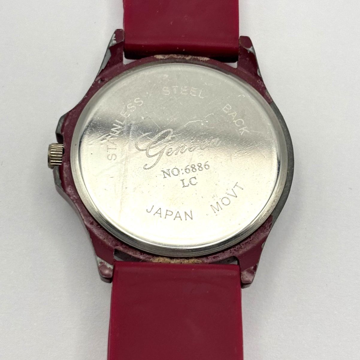 Geneva Silver & Burgundy Men's Watch Size ONE SIZE - 5 Thumbnail
