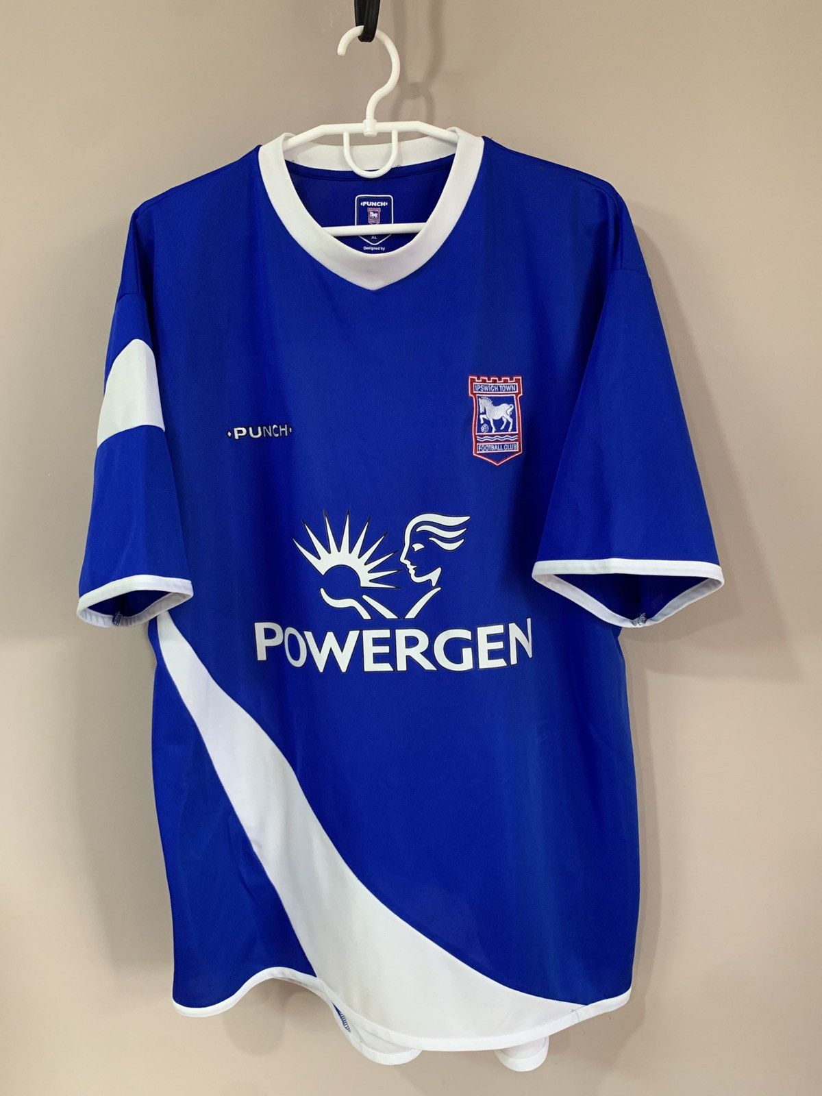 Vintage Ipswich Town Home Football Shirt Vintage Punch Soccer Jersey Size US XL / EU 56 / 4 - 1 Thumbnail