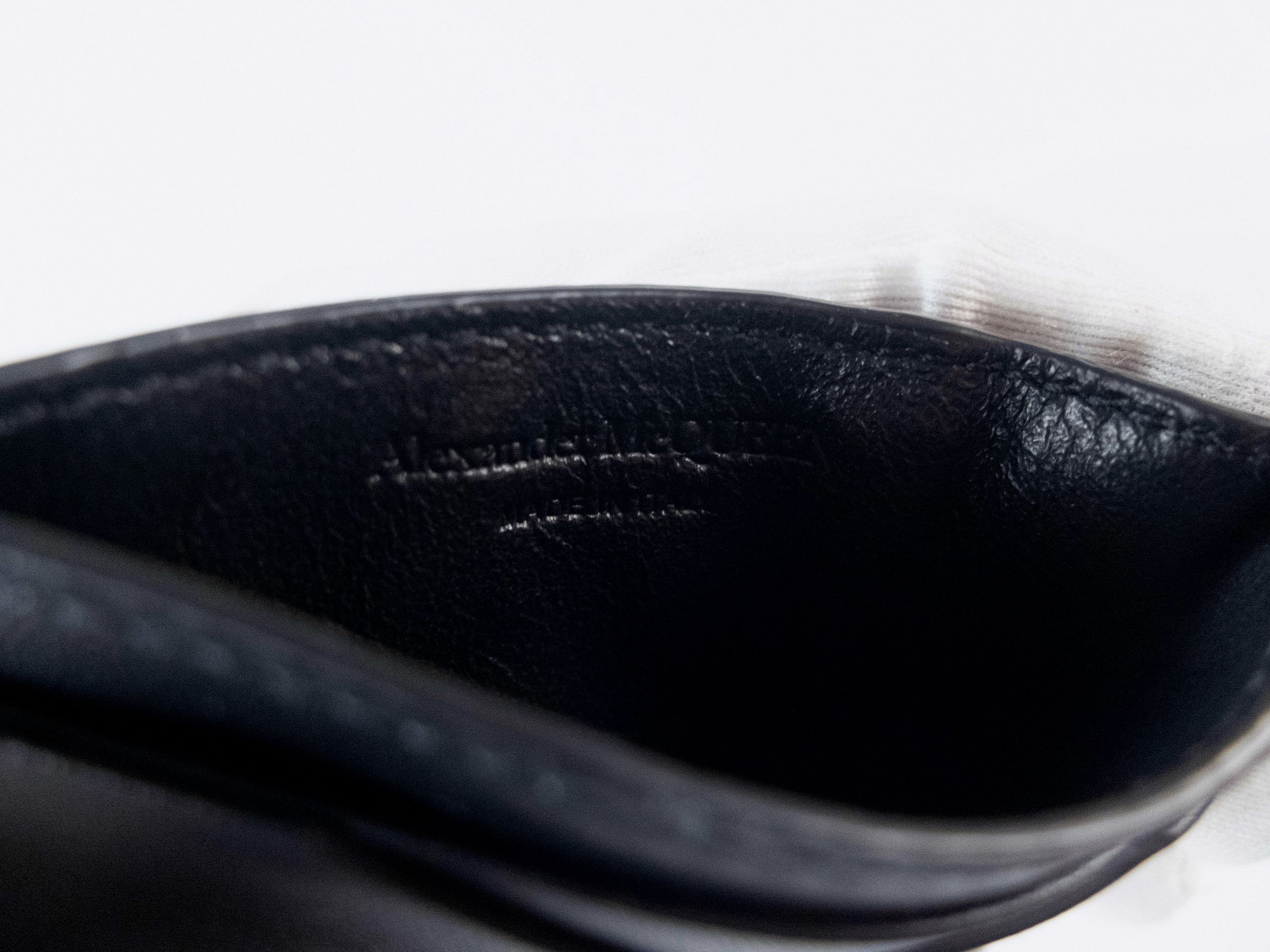 Alexander McQueen ALEXANDER MCQUEEN black rib cage design leather card holder Size ONE SIZE - 5 Thumbnail