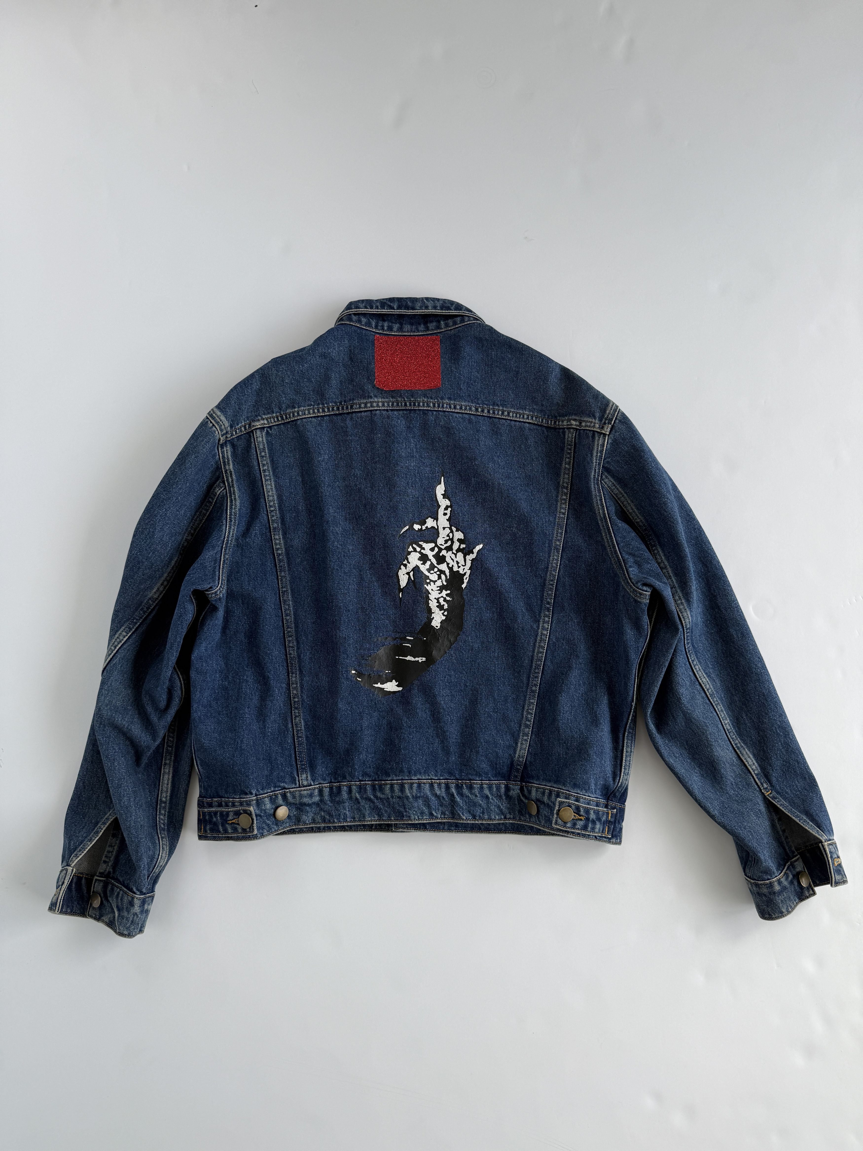Aries Aries Middle Finger Denim Jacket Size US L / EU 52-54 / 3 - 2 Thumbnail