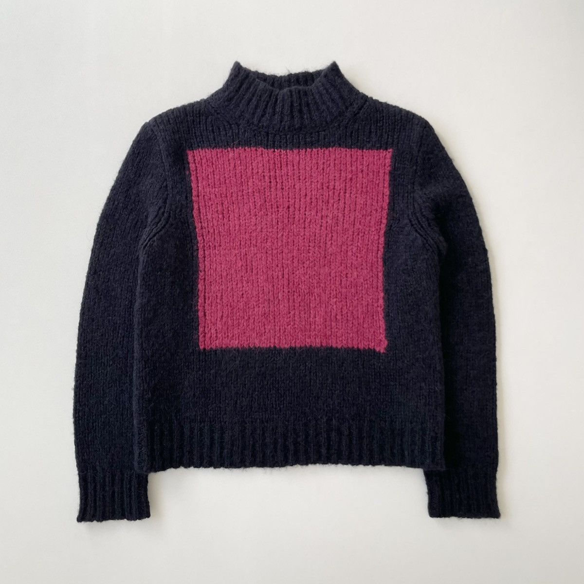Dries Van Noten Cropped ‘Modular Panel’ Alpaca Sweater Size US M / EU 48-50 / 2 - 1 Thumbnail