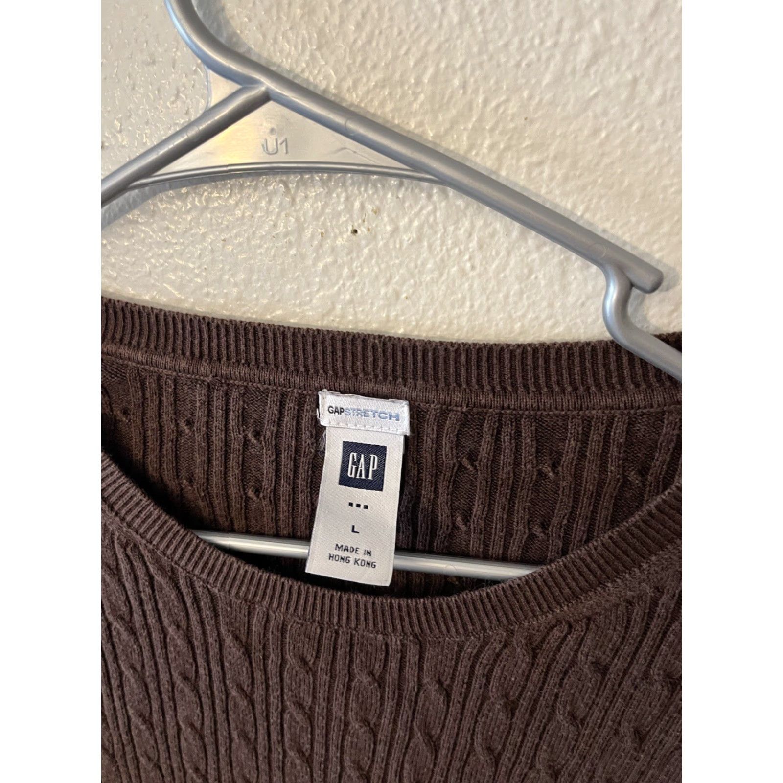 Gap Gap Sweater Women Size Large Brown Cable Knit Pullover Raglan Sleeve Crew Neck Long Sleeve Cotton Blend All Seasons Size L / US 10 / IT 46 - 3 Thumbnail