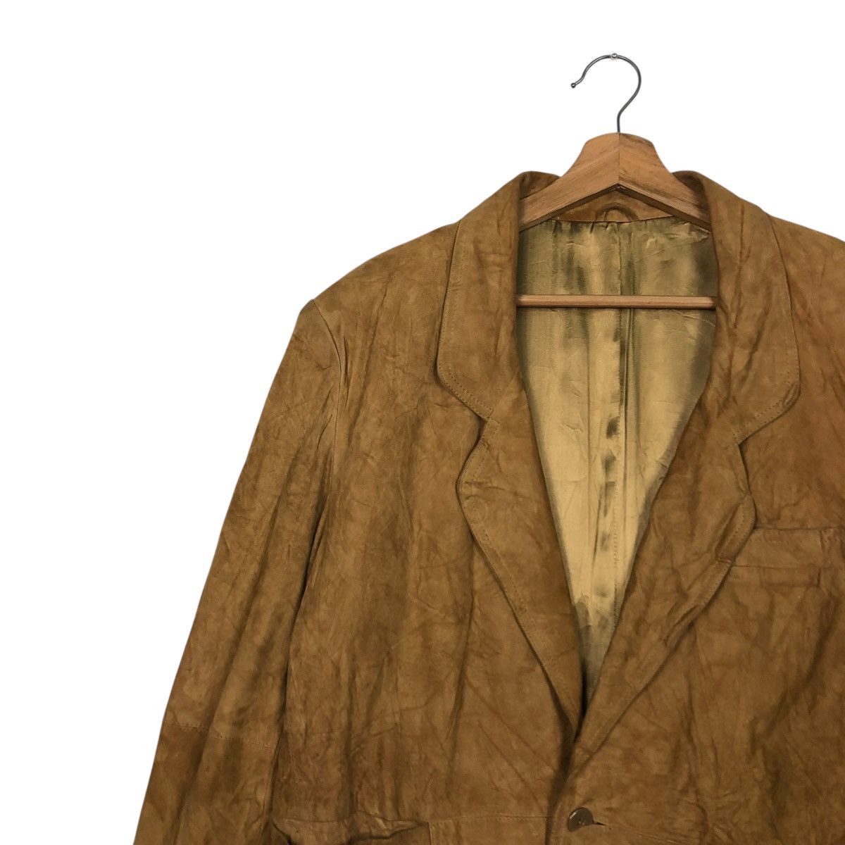 Genuine Leather 🔥VINTAGE CHORE LEATHER JACKET WORKER PELLARI ISSEY MIYAKE Size US M / EU 48-50 / 2 - 9 Thumbnail