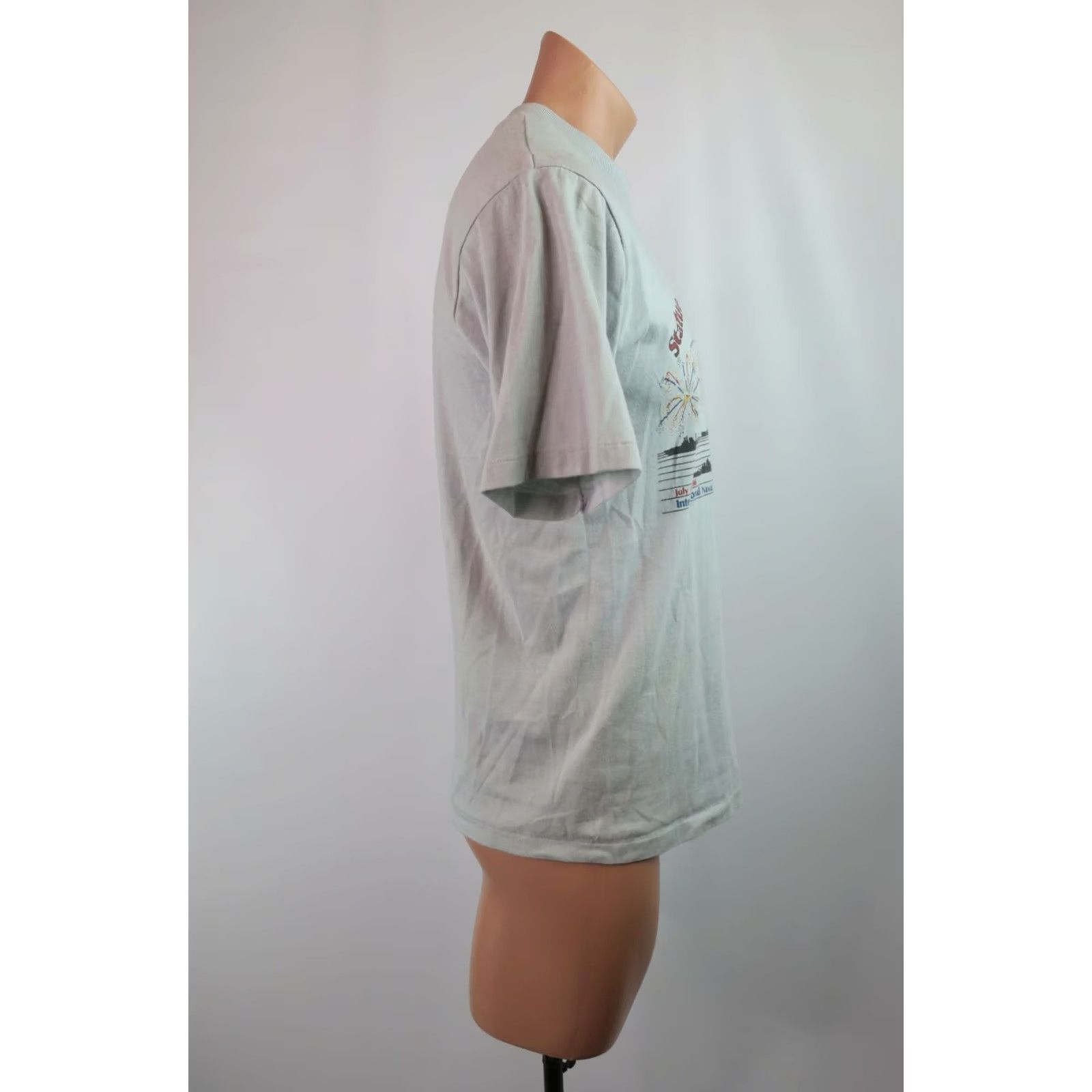 Vintage VTG 80s 1986 New York City Statue Of Liberty Centennial T Shirt Melba Sheen Gray Cotton Unisex L Short Sleeve Graphic Tee Size US L / EU 52-54 / 3 - 6 Thumbnail