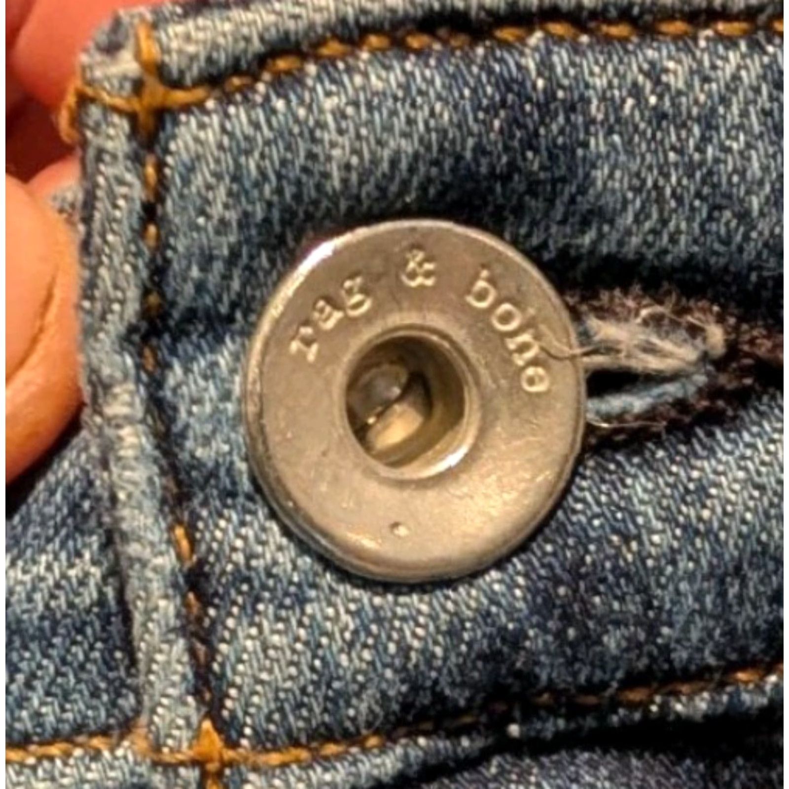 Rag & Bone Rag & Bone Jeans Womens Nina High Rise Ankle Skinny Raw Hem Stretch 29 Blue Denim 5-Pocket Slim Button Zip Womens Jeans Size 29" - 6 Thumbnail