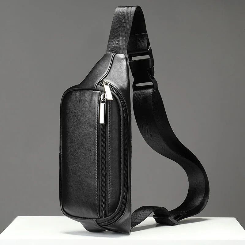 Leather × Vintage Chest Bag 2 Use Genuine Leather Size ONE SIZE - 1 Thumbnail