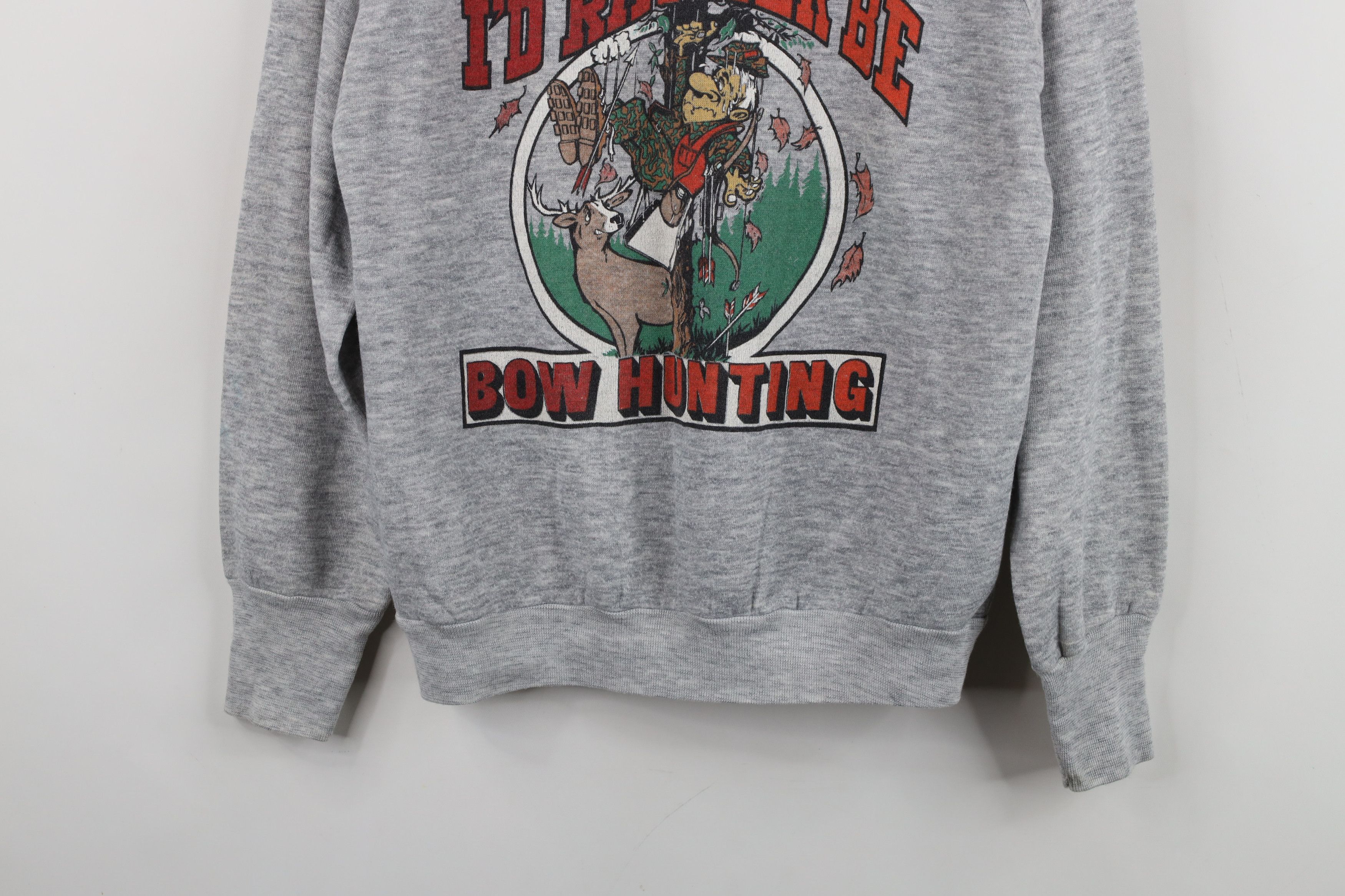 Vintage Vintage 80s Streetwear Be Bow Hunting Sweatshirt Gray USA Size US M / EU 48-50 / 2 - 3 Thumbnail