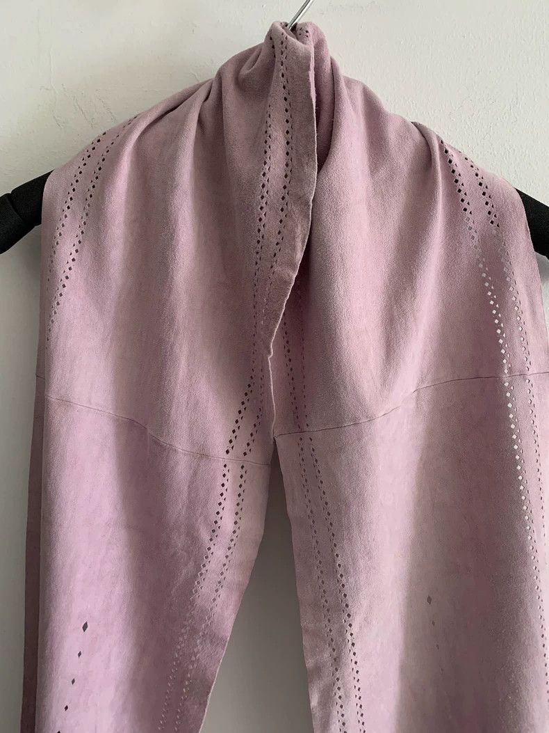 Loewe LOEWE Light purple sheepskin tasseled scarf Size ONE SIZE - 4 Thumbnail