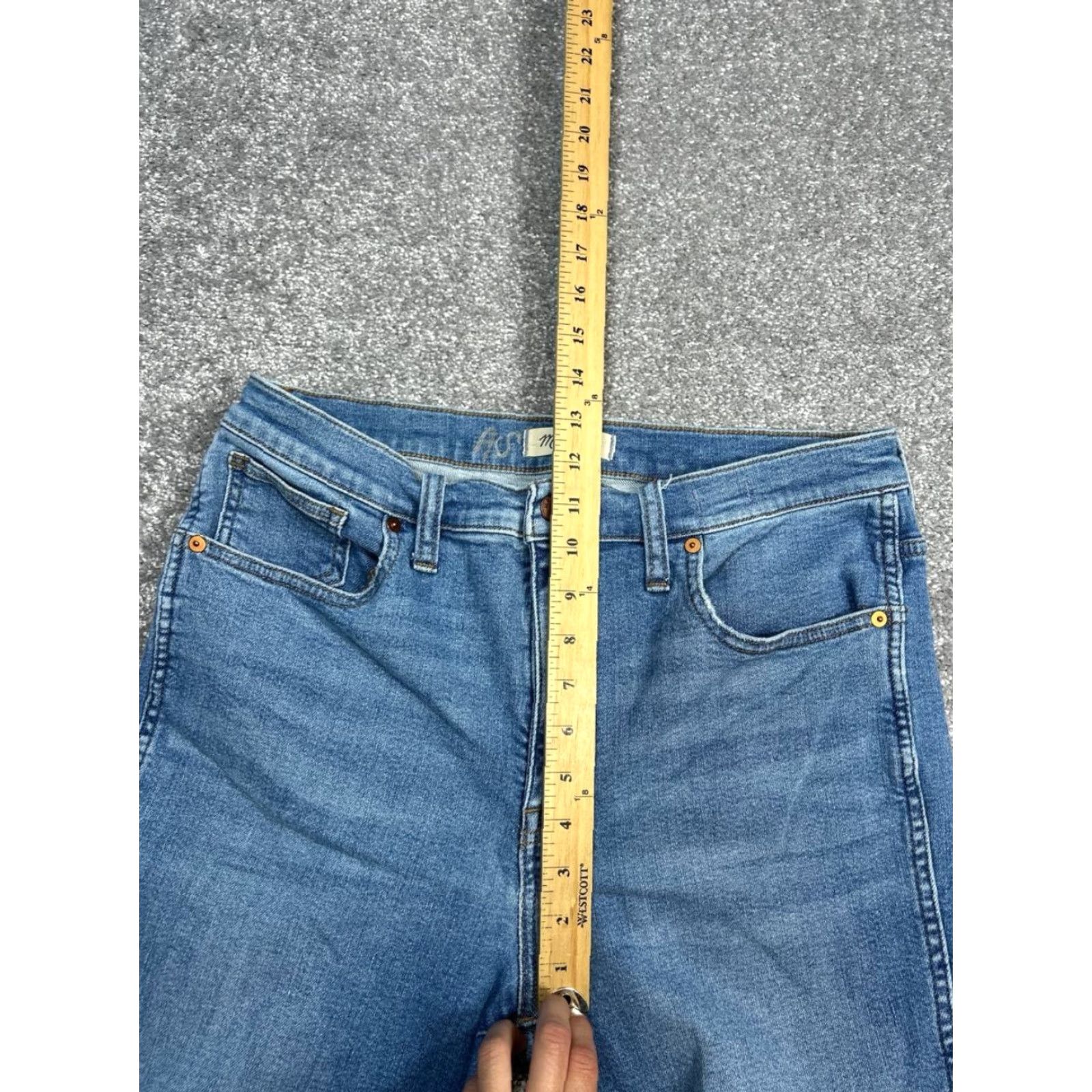 Madewell Madewell Stovepipe Jeans Women 31 Blue Denim Cropped High Rise 32x26 Jeans Size 24" / US 00 / IT 34 - 4 Thumbnail