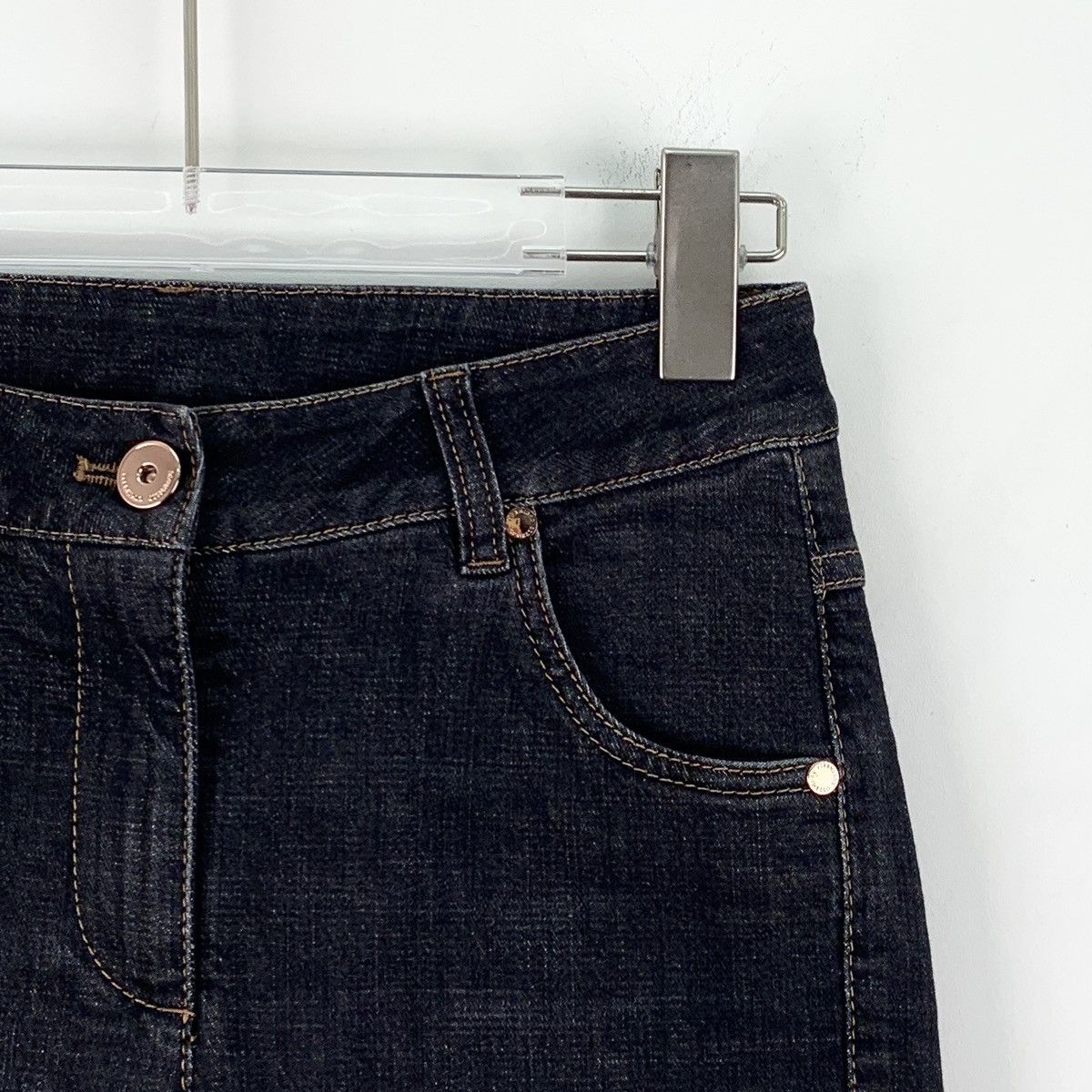Brunello Cucinelli Brunello Cucinelli Black Cotton Denim Casual Pants K26WX Size 25" / US 0 / IT 36 - 3 Thumbnail