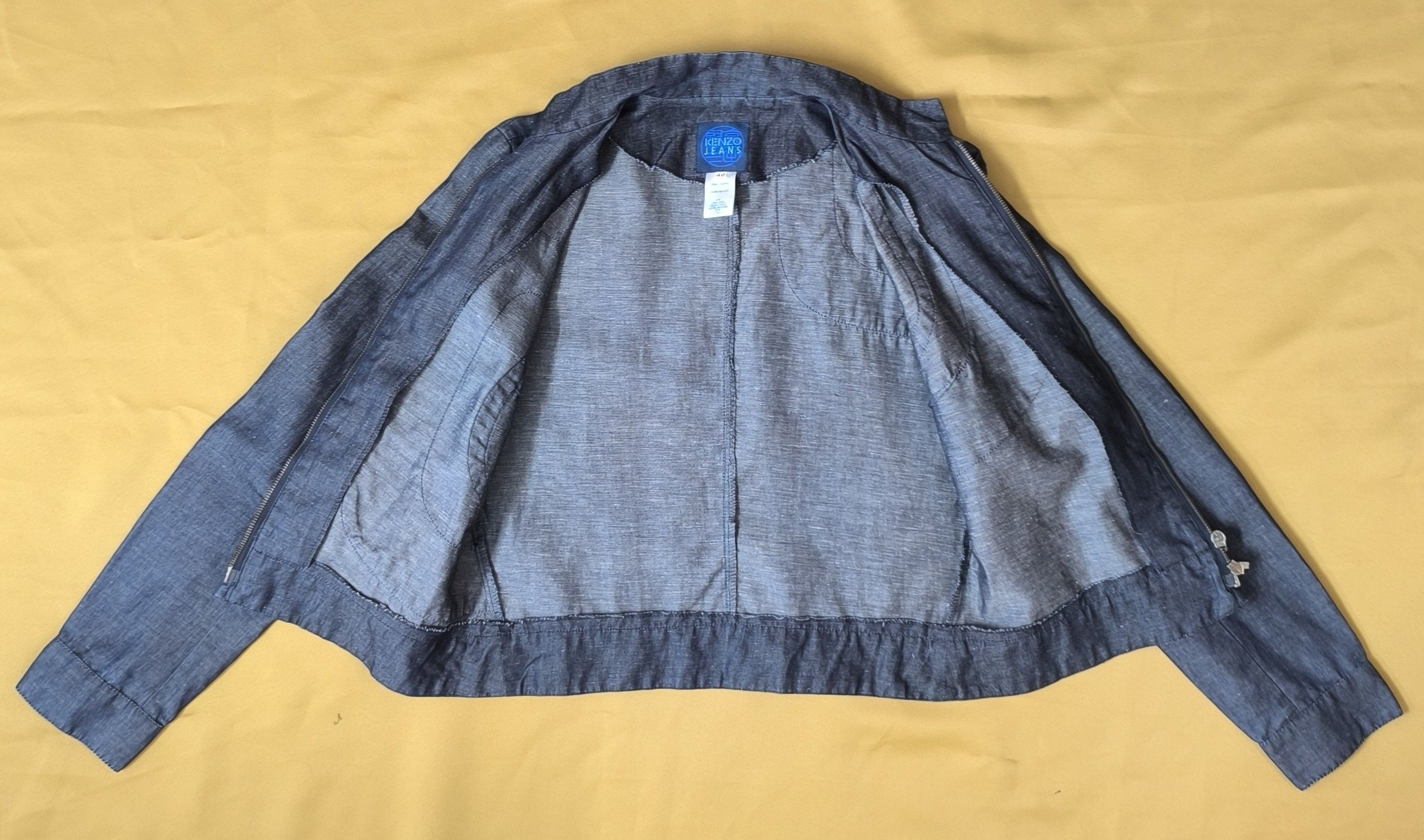 Kenzo Vintage Kenzo Women's Blue Zip-Up Denim Jacket Size 40 Size M / US 6-8 / IT 42-44 - 14 Thumbnail