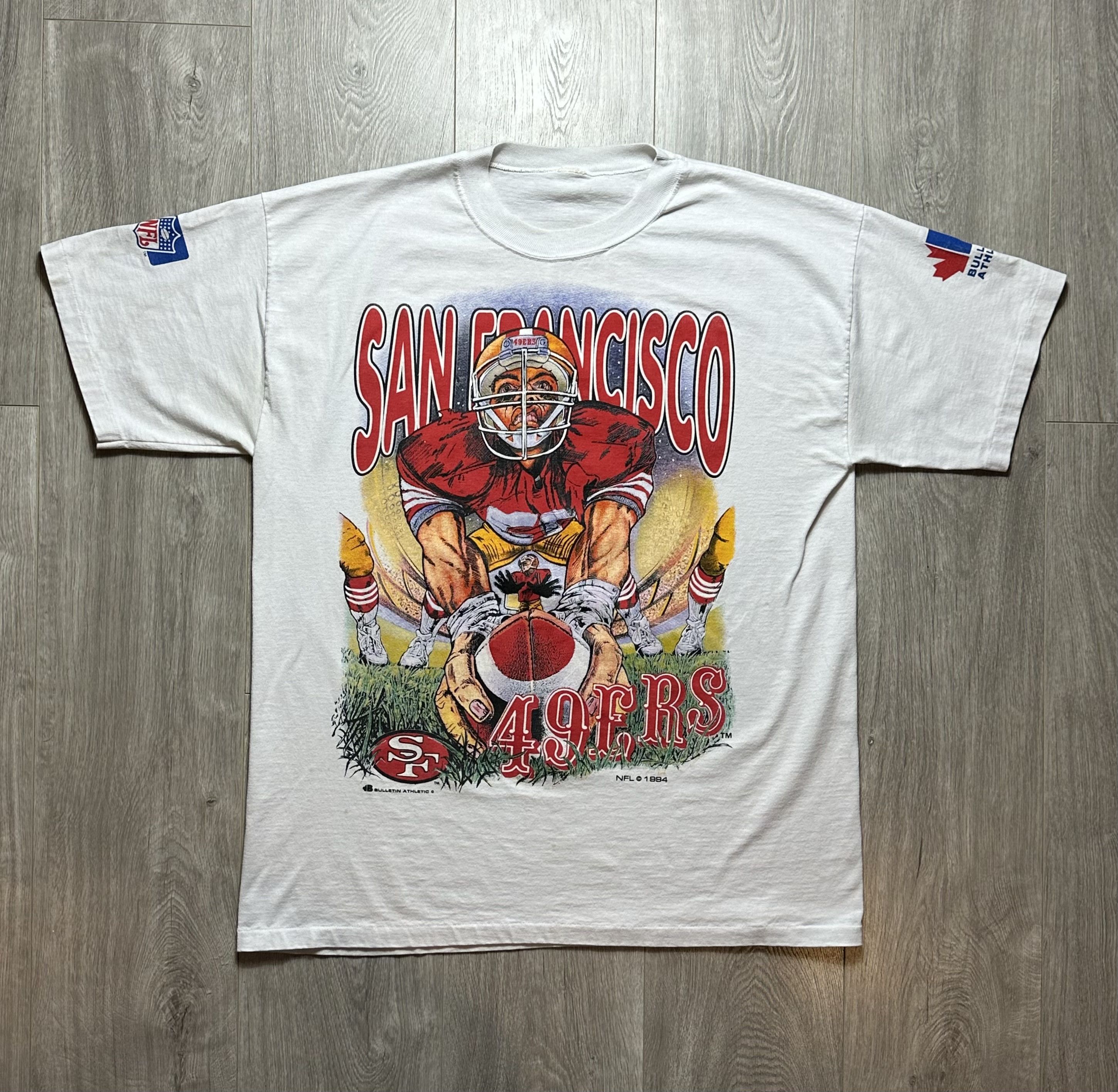 NFL × Vintage Vintage 1994 San Fransisco 49ers Bulletin Athletic AOP tee Size US XL / EU 56 / 4 - 1 Thumbnail