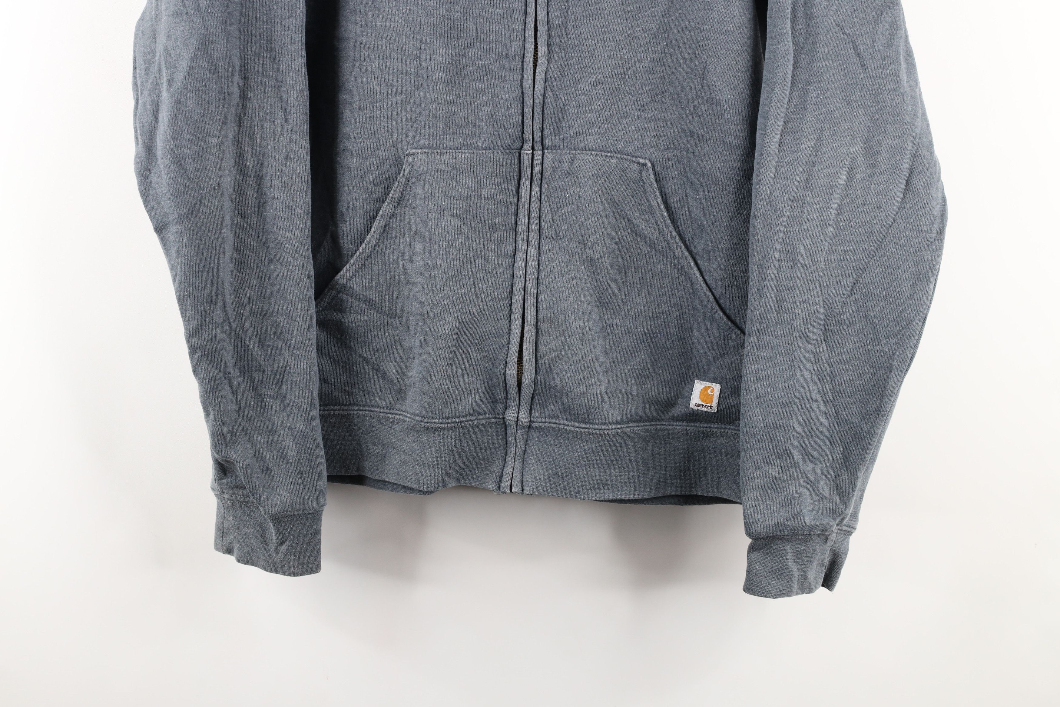 Carhartt × Vintage Vintage Carhartt Out Box Logo Full Zip Hoodie Sweatshirt Size L / US 10 / IT 46 - 3 Thumbnail