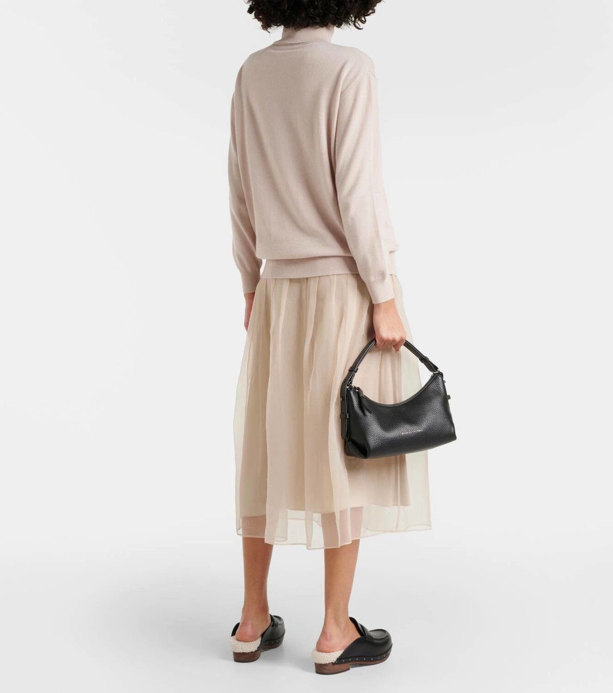Brunello Cucinelli o1y0725 Cashmere Blend Sweater in Ivory Size L / US 10 / IT 46 - 4 Thumbnail