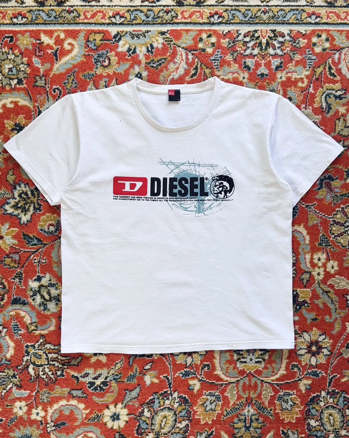 Diesel Vintage Diesel Big Logo Boxy Fit Print Tee T-Shirt Size US L / EU 52-54 / 3 - 4 Thumbnail