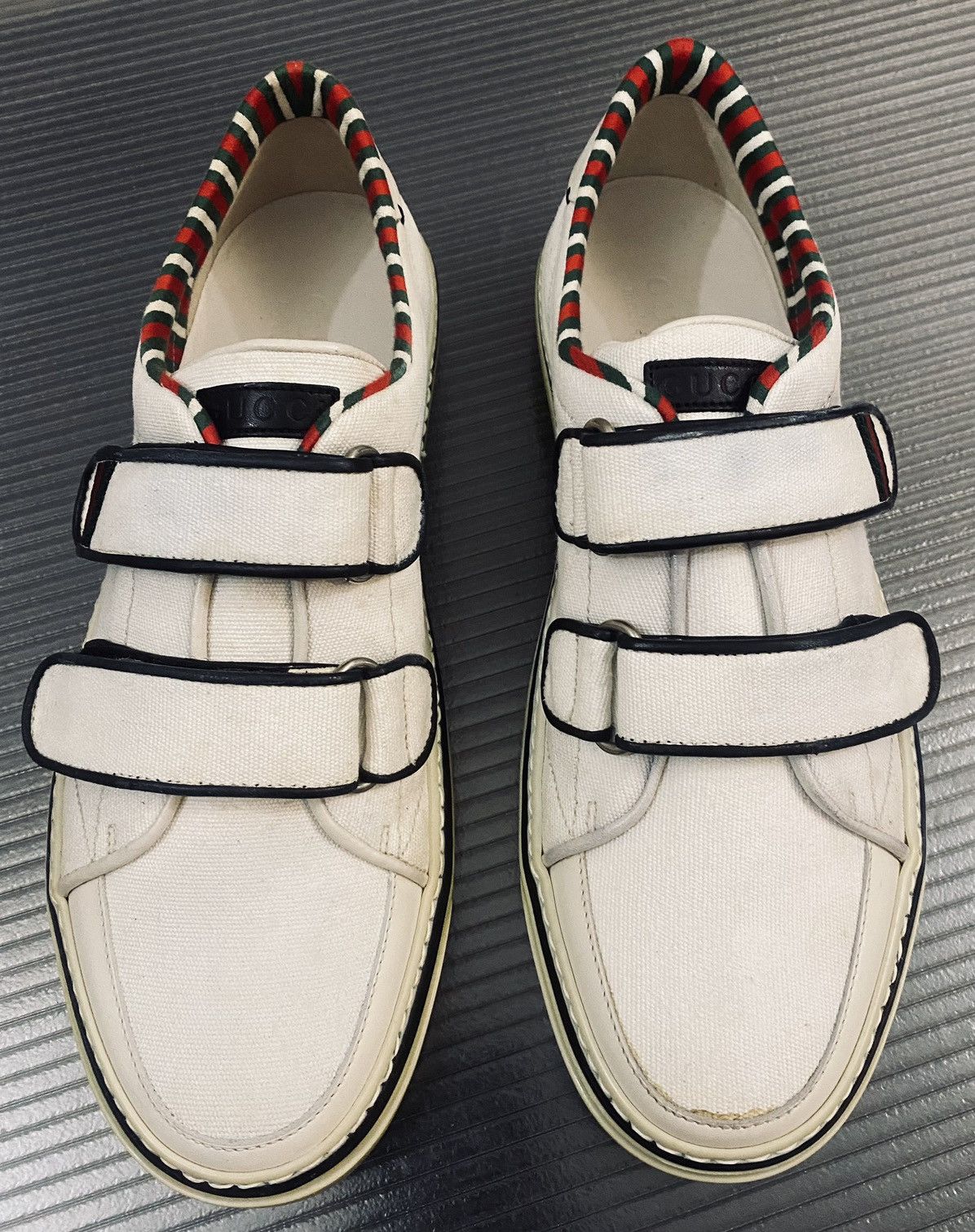 Gucci Gucci 🇮🇹 x Tom Ford white canvas Firenze sneakers 6uk VINTAGE Size US 7 / EU 40 - 7 Thumbnail