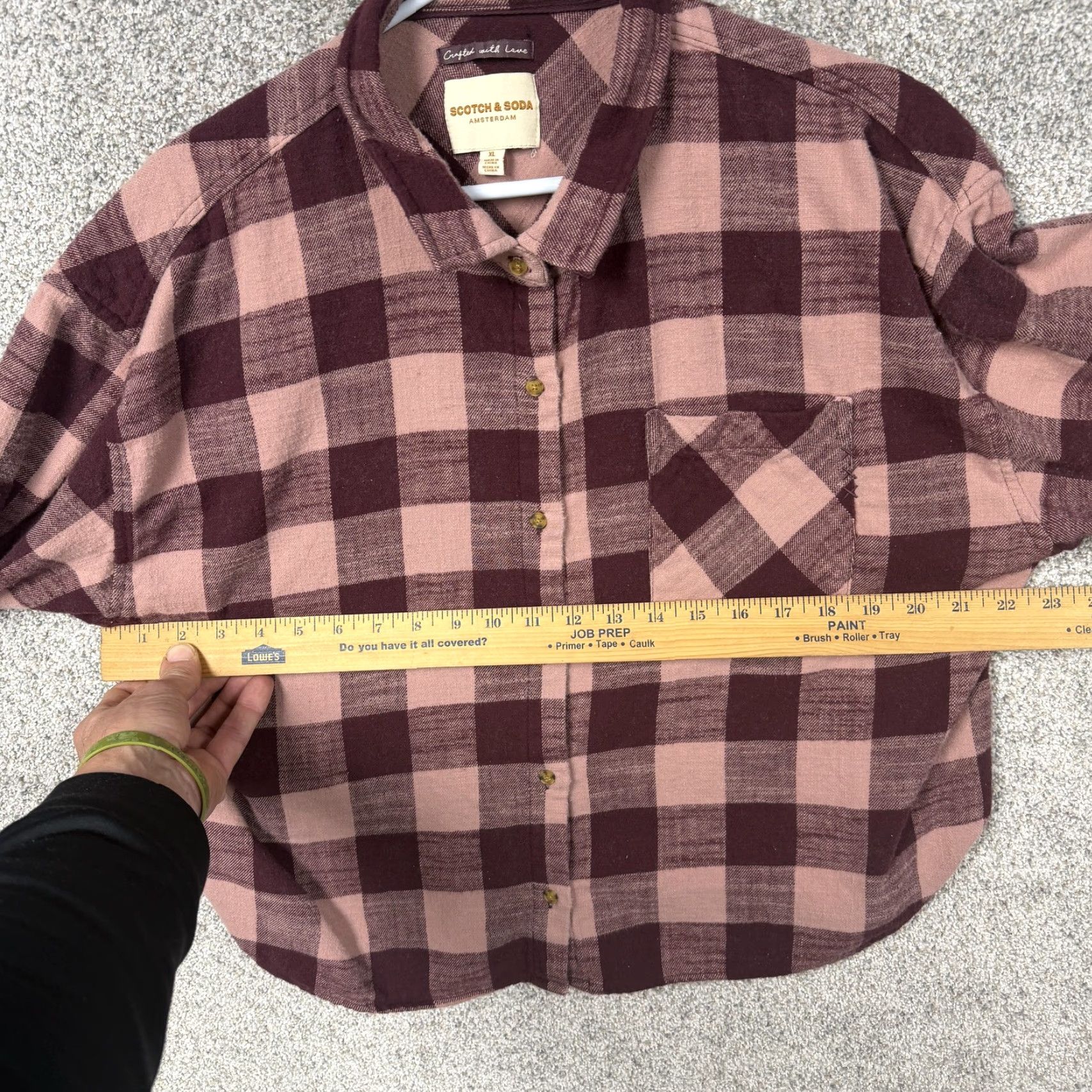 Scotch & Soda Scotch & Soda Button Up Shirt Womens XL Pink Purple Flannel Plaid Cabincore Size XL / US 12-14 / IT 48-50 - 5 Thumbnail