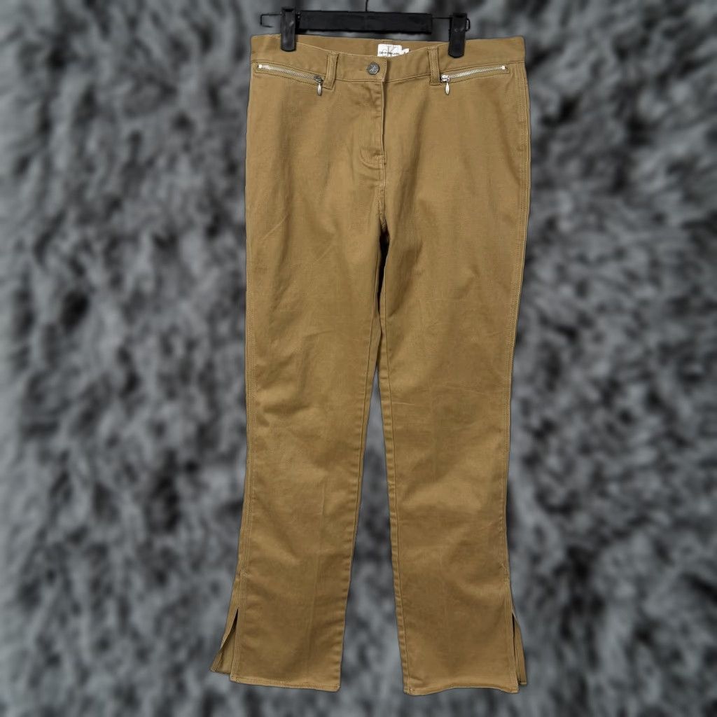 Vintage VINTAGE Calvin Klein Jeans Pants 4 31x30.5 Tan Khaki Slim Bootcut Zip Pockets Office Size 27" / US 4 / IT 40 - 1 Thumbnail