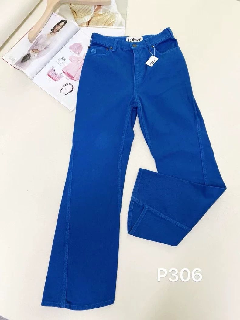 Loewe LOEWE Irregular Solid Color Jeans, Size 36, Waist 68, Leng Size 24" / US 00 / IT 34 - 1 Thumbnail