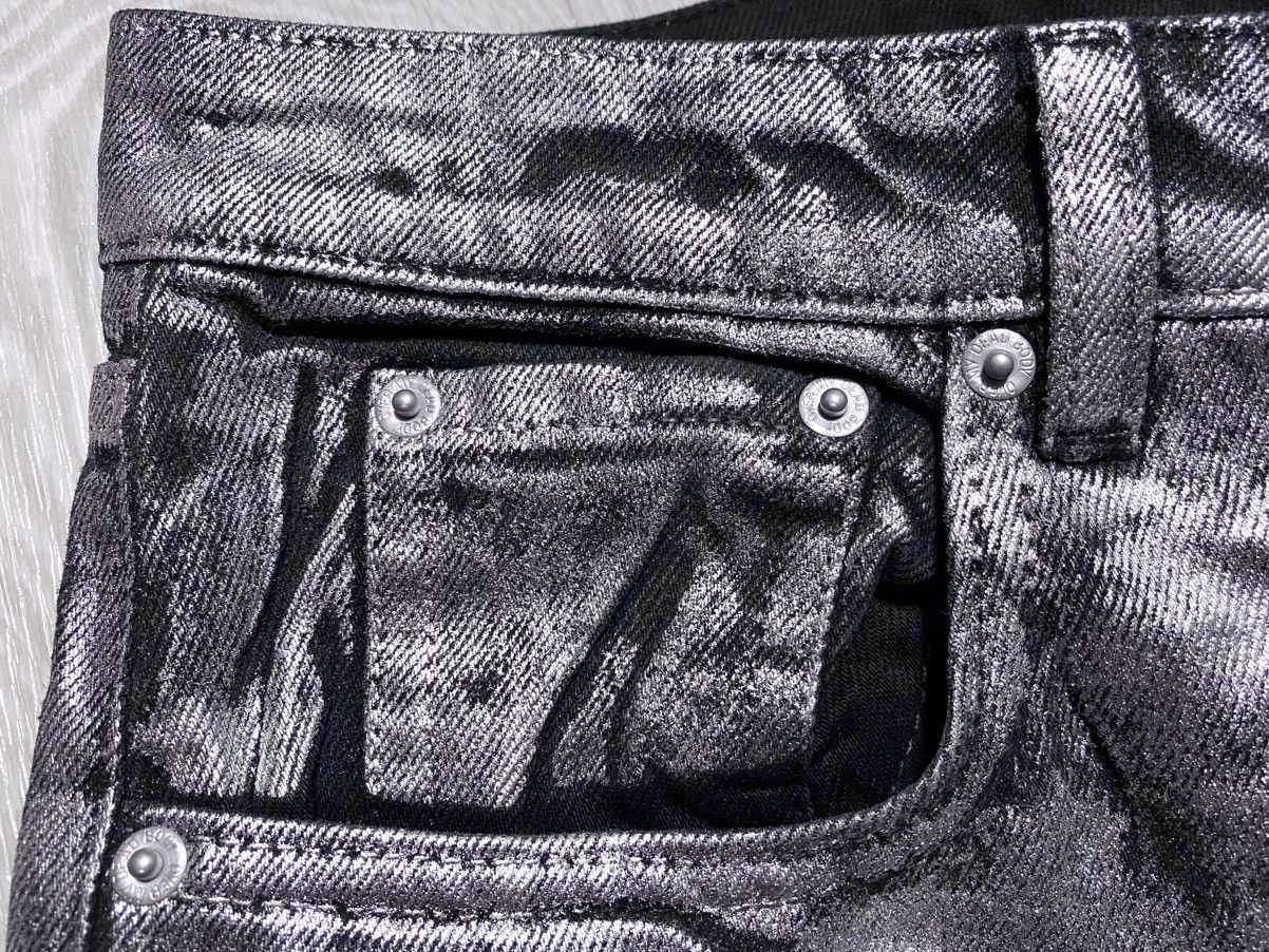 Cheap Monday Margiela Style Silver Painted Archival Jeans Denim Artisanal Size 28" / US 6 / IT 42 - 8 Thumbnail