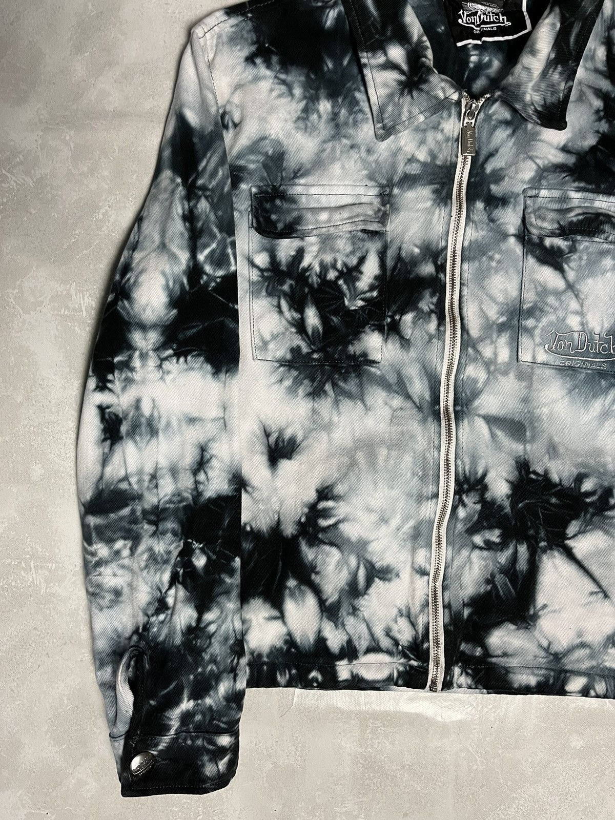 Von Dutch Vintage Von Dutch Kami Denim Tie Dye Jacket Size US L / EU 52-54 / 3 - 3 Thumbnail