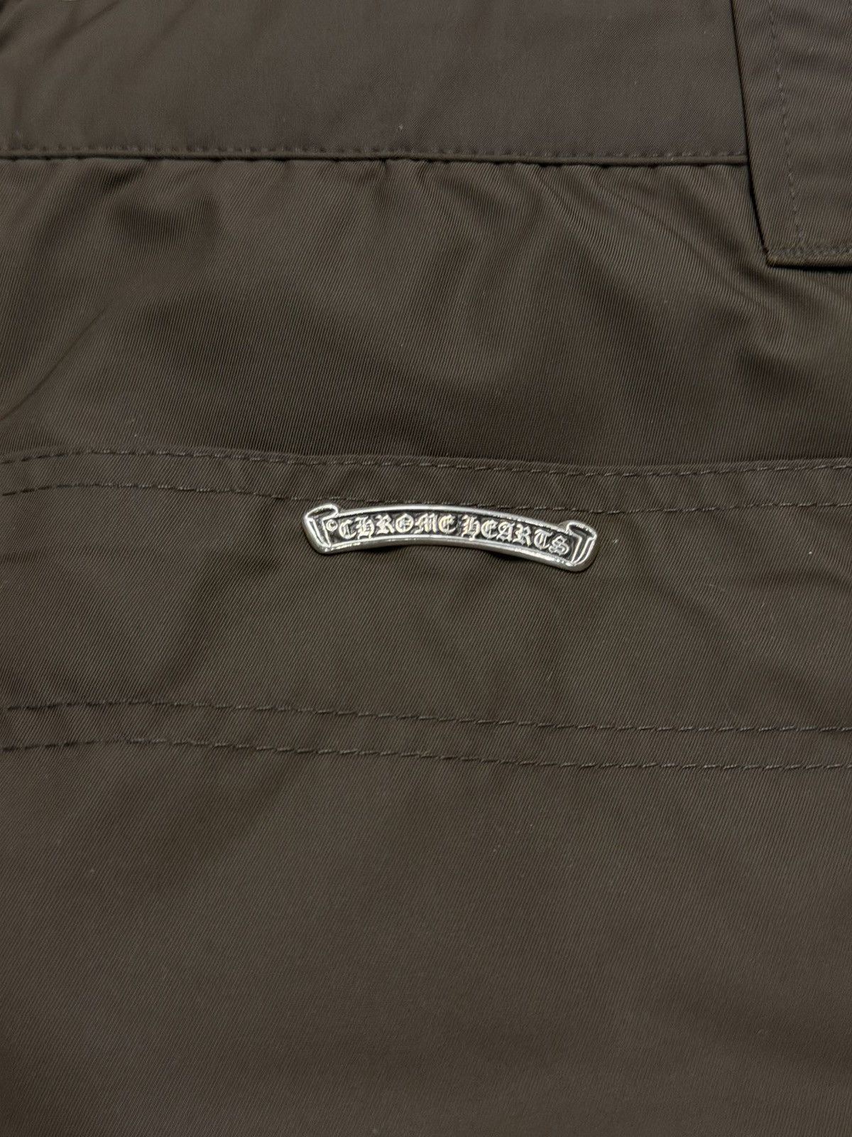 Chrome Hearts Chrome Hearts 'Leather Double Knee' Nylon Brown Pants Size US 31 - 4 Thumbnail