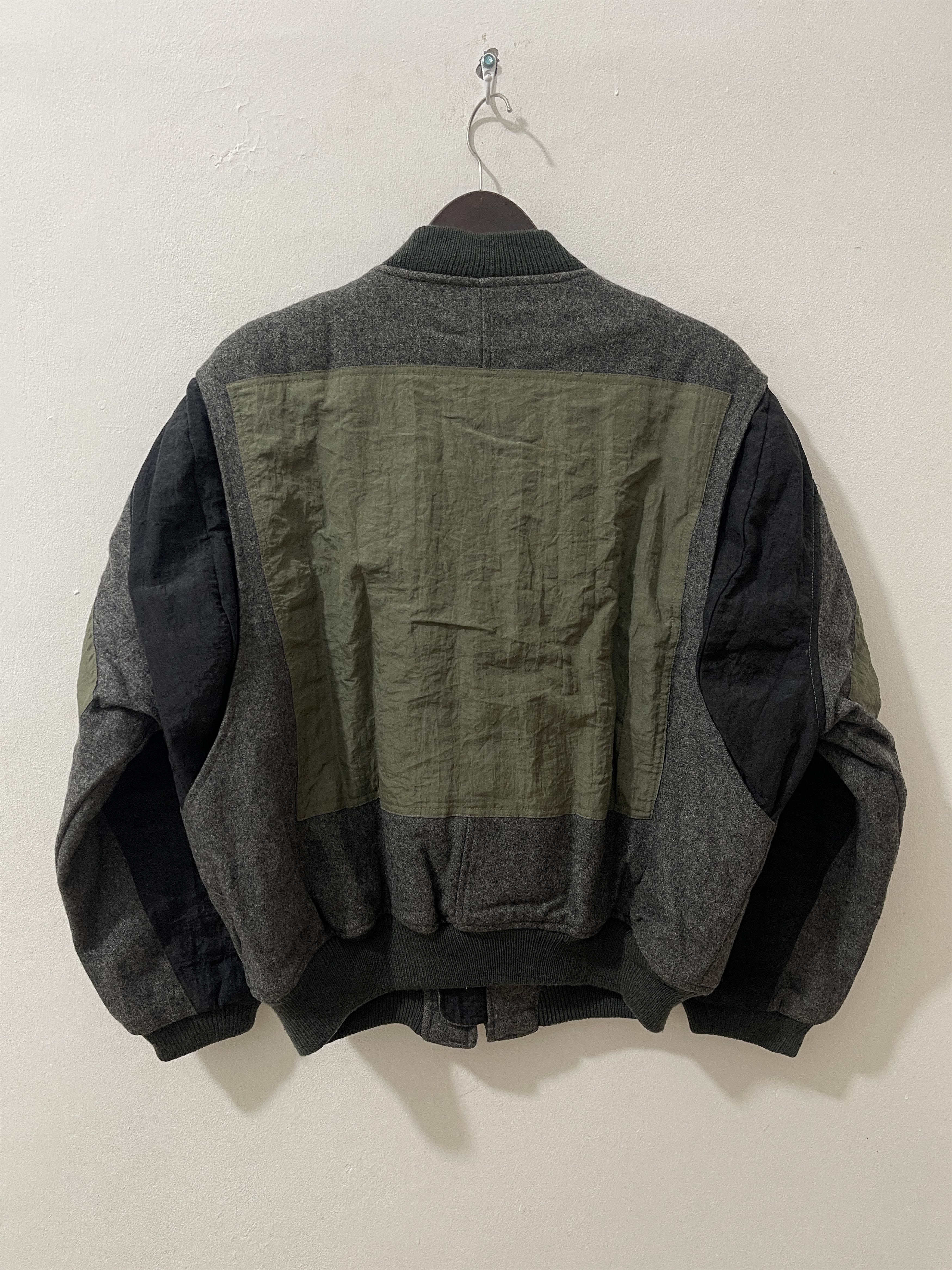 Vintage Vtg John Weery Designer Archive Wool Bomber Jacket Size US XL / EU 56 / 4 - 4 Thumbnail