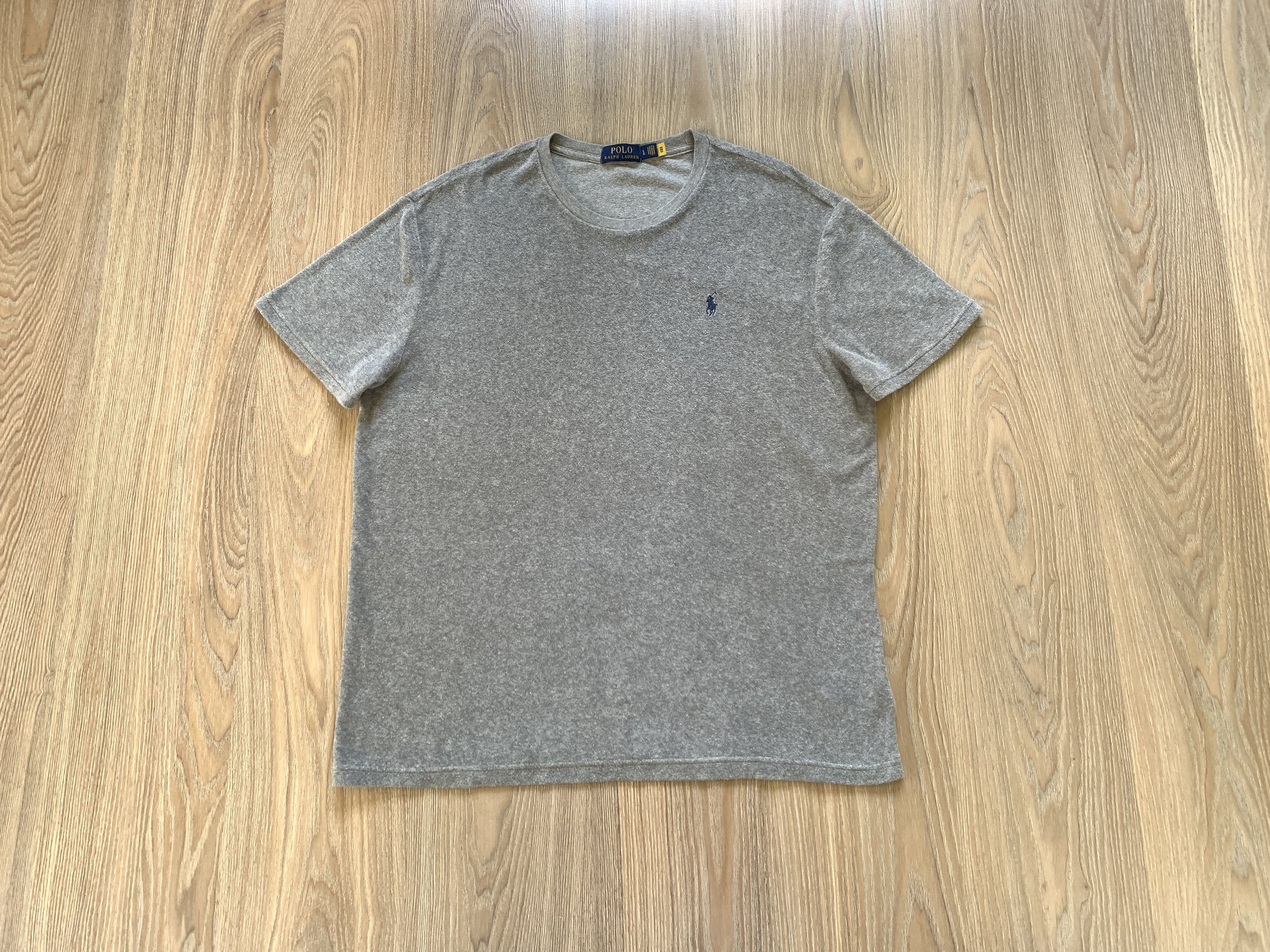 Polo Ralph Lauren Polo Ralph Lauren Velours Cotton Grey T-Shirt Size US L / EU 52-54 / 3 - 1 Thumbnail