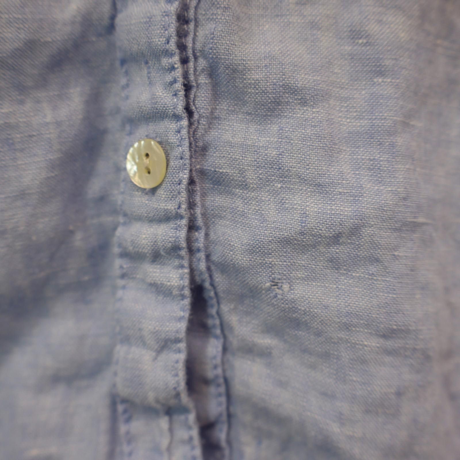 Other C&C California Shirt Women Medium Blue Linen Long Roll Tab Size M / US 6-8 / IT 42-44 - 2 Thumbnail