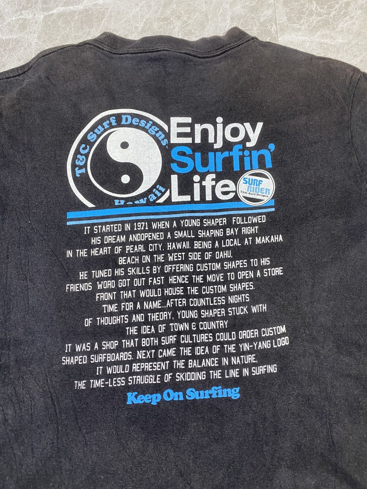Vintage Distressed surfin tee size L big logo T&C surf Size US L / EU 52-54 / 3 - 1 Thumbnail
