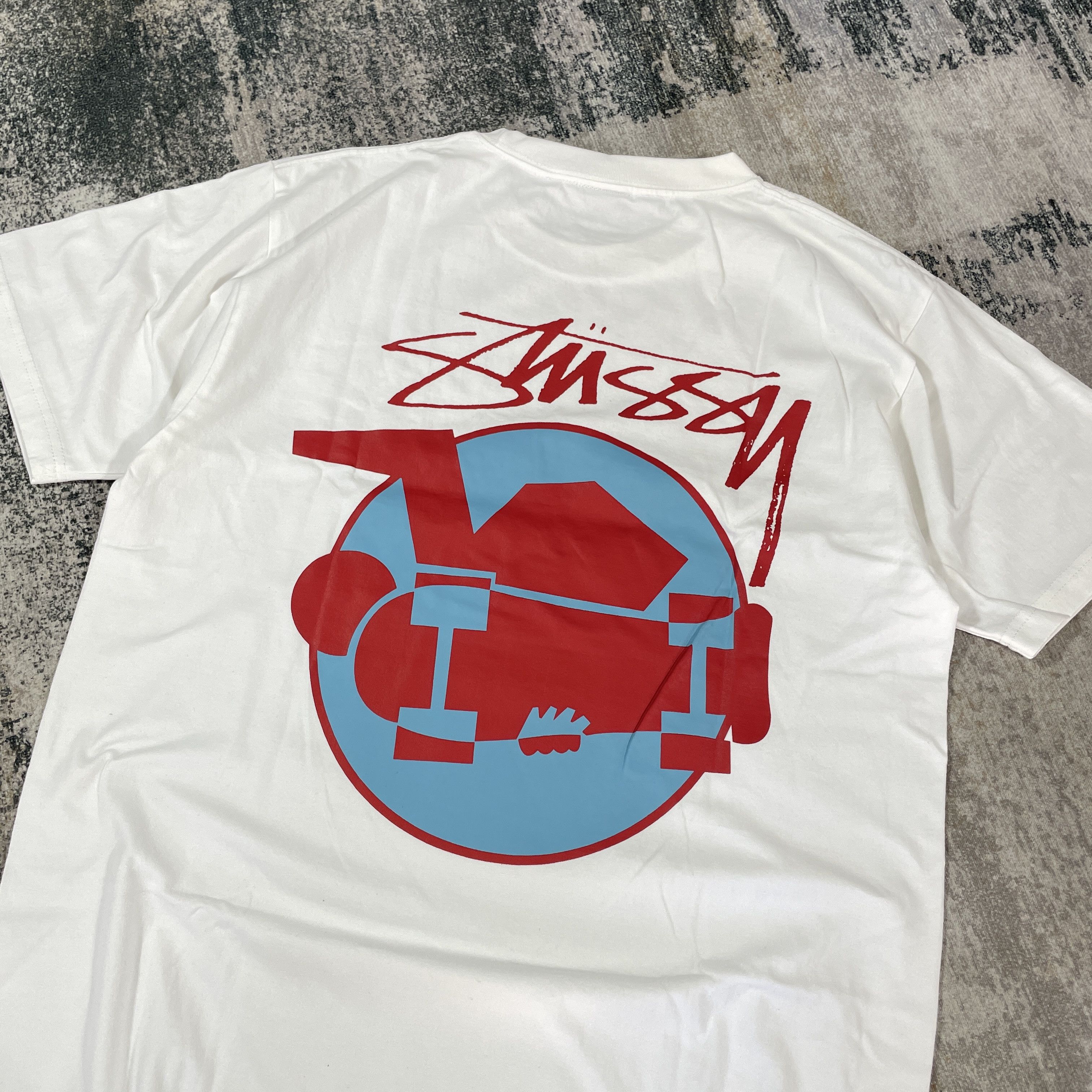 Stussy Stussy Logo Skateman Tee BNWT White Medium Size US M / EU 48-50 / 2 - 3 Thumbnail
