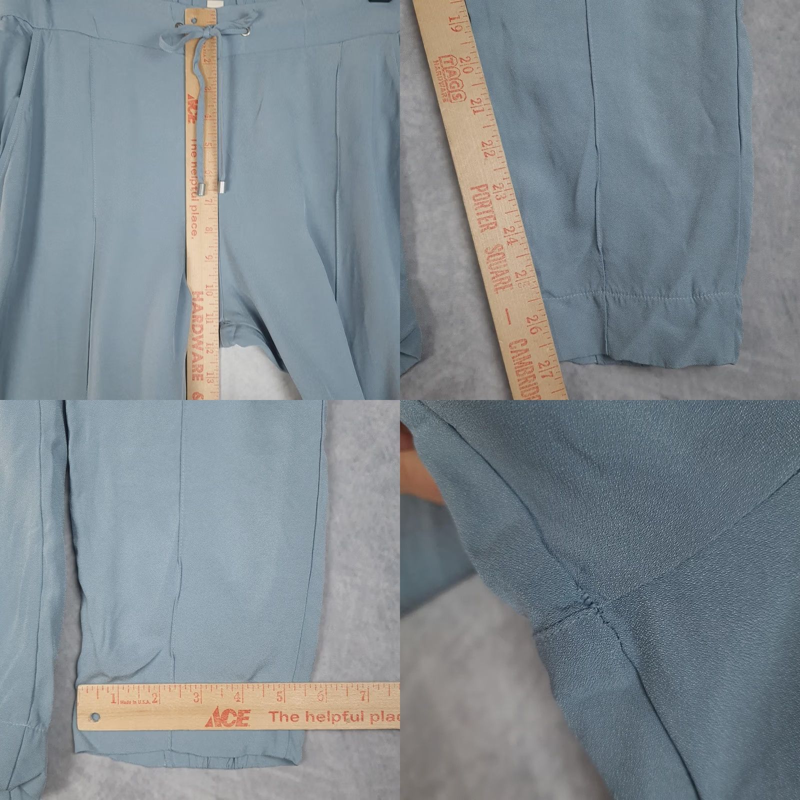 Hanro Hanro Womens S Blue Viscose Drawstring Elastic Cuff Jogger Pockets Lounge Pants Size 28" / US 6 / IT 42 - 9 Thumbnail
