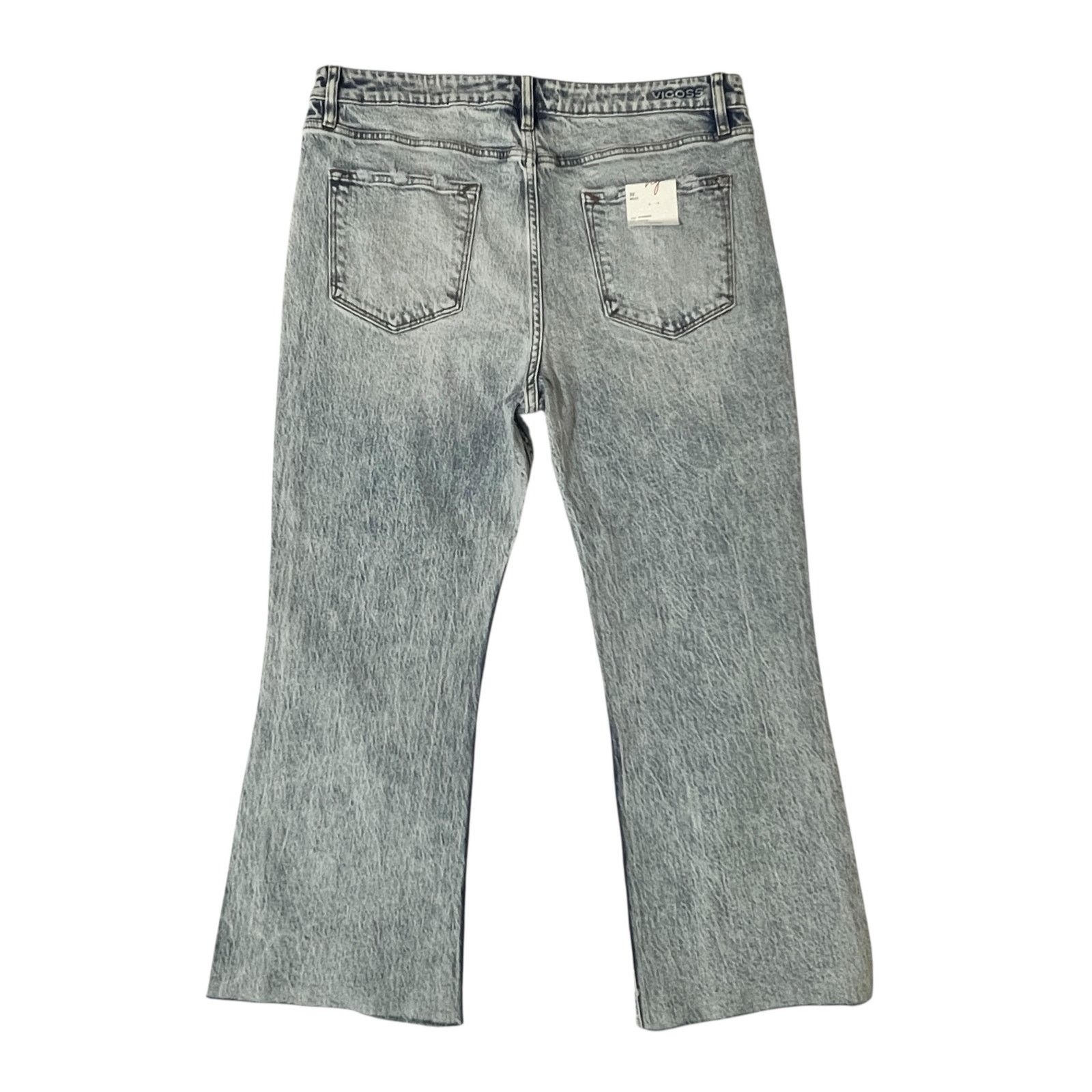 Other Miley Pop Crop Bootcut Jeans - Raw Hem Edge Zip Fly Button Size 32" / US 10 / IT 46 - 12 Thumbnail