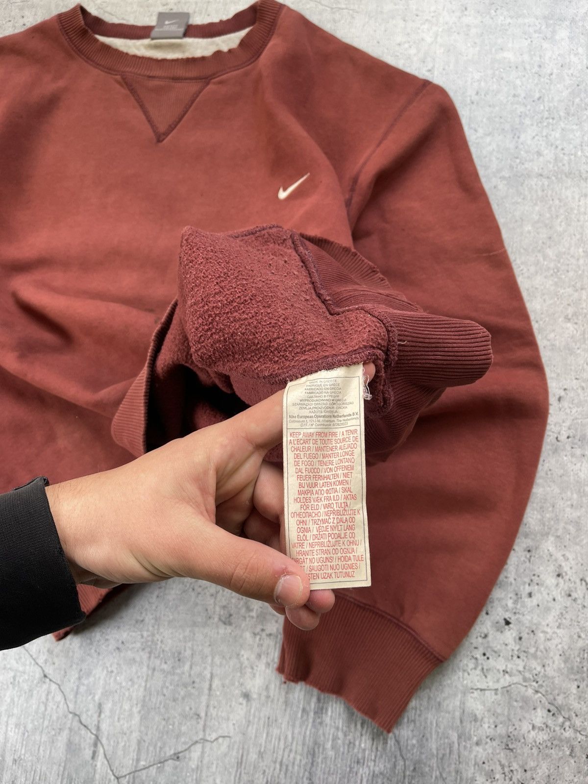 Nike × Vintage 🔥CRAZY Nike Vintage Brown Distressed Sweatshirt🔥 Size US L / EU 52-54 / 3 - 13 Thumbnail