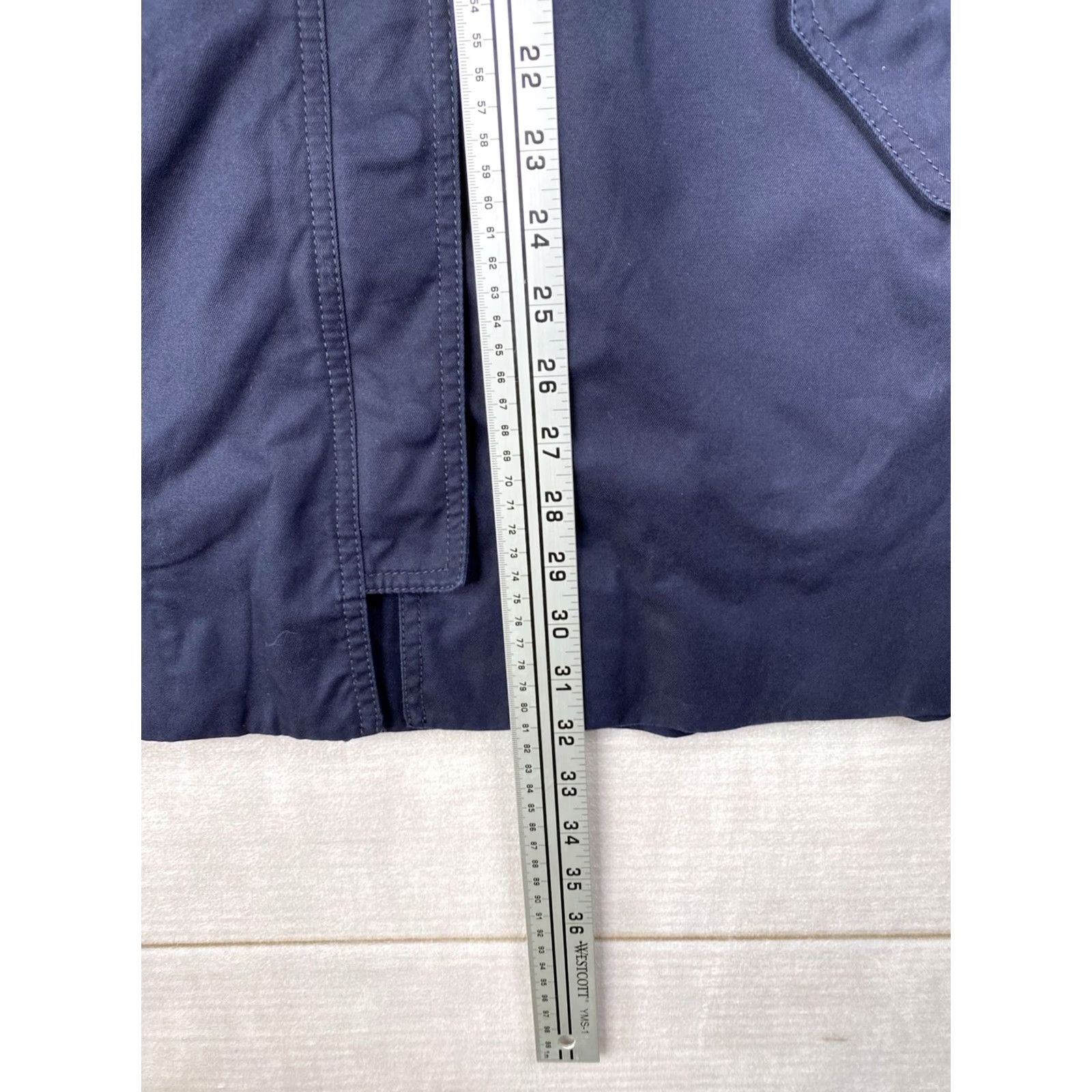 J.Crew J.CREW Trench Coat Womens Size 10 Navy Blue Hooded Zip Mid-Length Cotton Coat Womens Size 10 Navy Blue Hooded Zip Mid-Length Cotton Size L / US 10 / IT 46 - 6 Thumbnail
