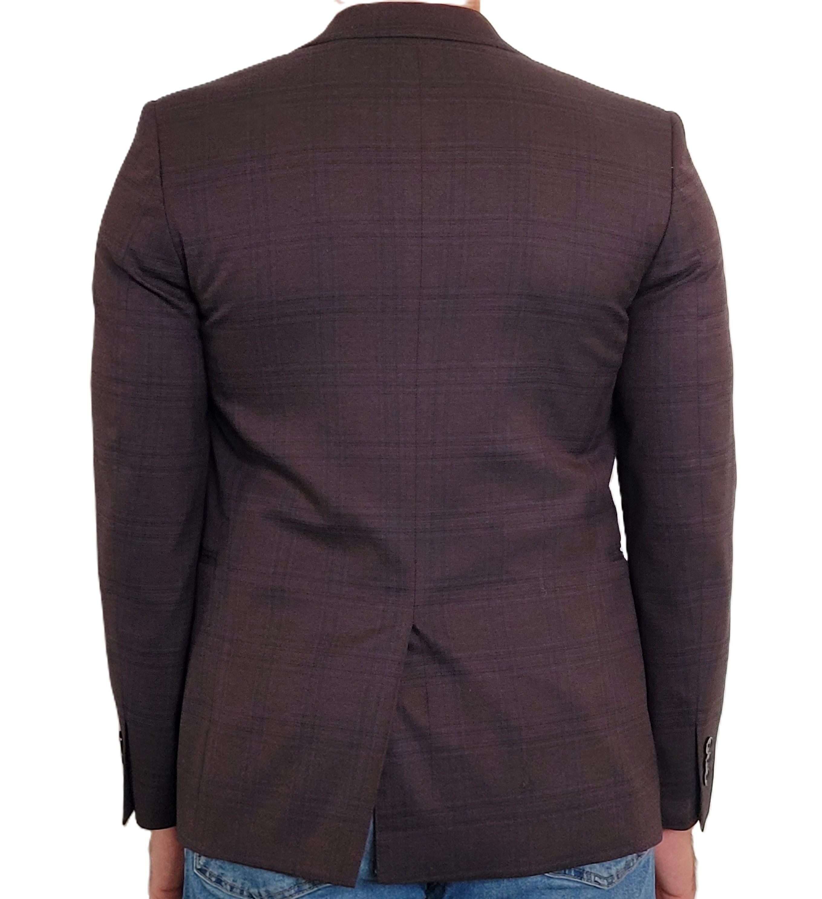 I.N.C Burgundy / Plum Subtle Plaid XS Size 38S - 2 Thumbnail