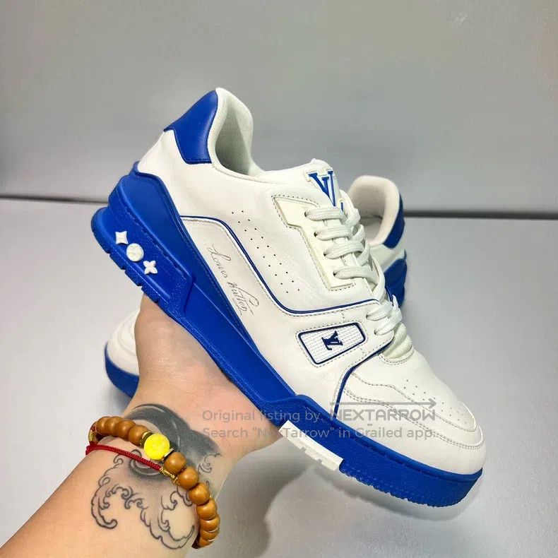 Louis Vuitton Louis Vuitton Trainer blue and white board shoes Size US 8.5 / EU 41-42 - 7 Thumbnail