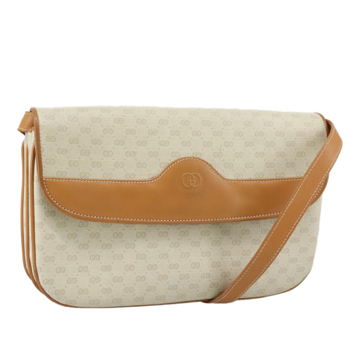 Gucci Micro GG Supreme Shoulder Bag Pvc Leather White, Women's