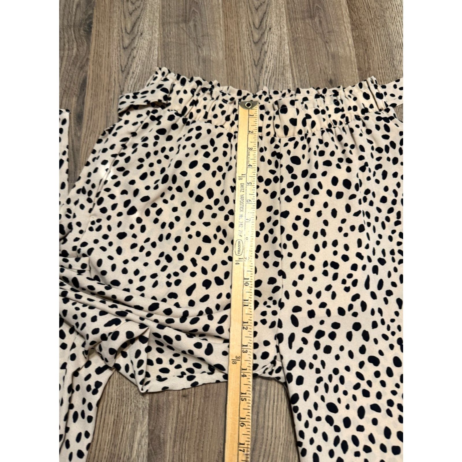 Vintage Vanilla bay Pants Women's Size Large Brown Tie Waist High Rise Polka dots Dress Pants Size 36" / US 14 / IT 50 - 7 Thumbnail