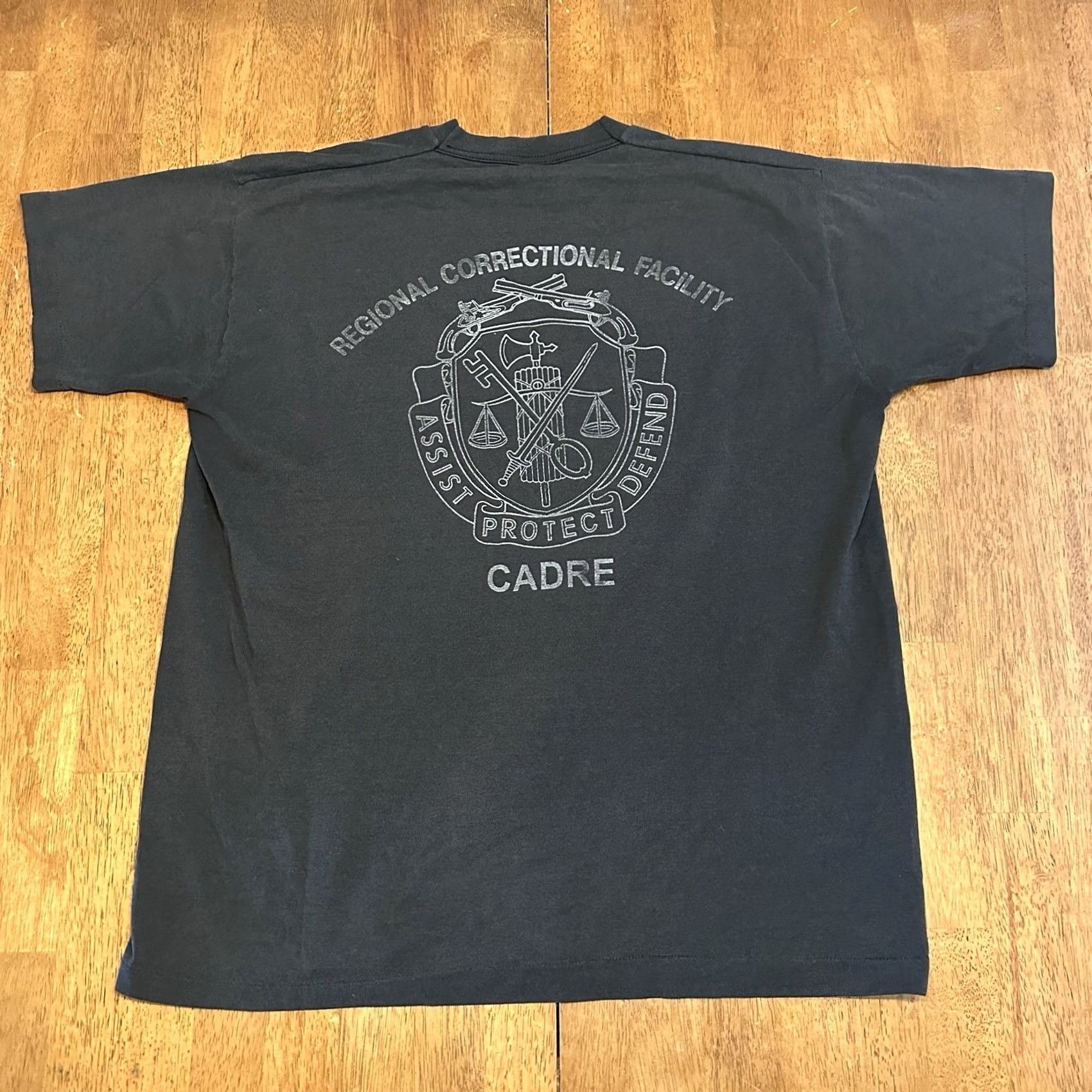 Fruit Of The Loom VINTAGE Regional Correctional Facility T Shirt XL Black 90s PFC Pistols Size US XL / EU 56 / 4 - 2 Thumbnail