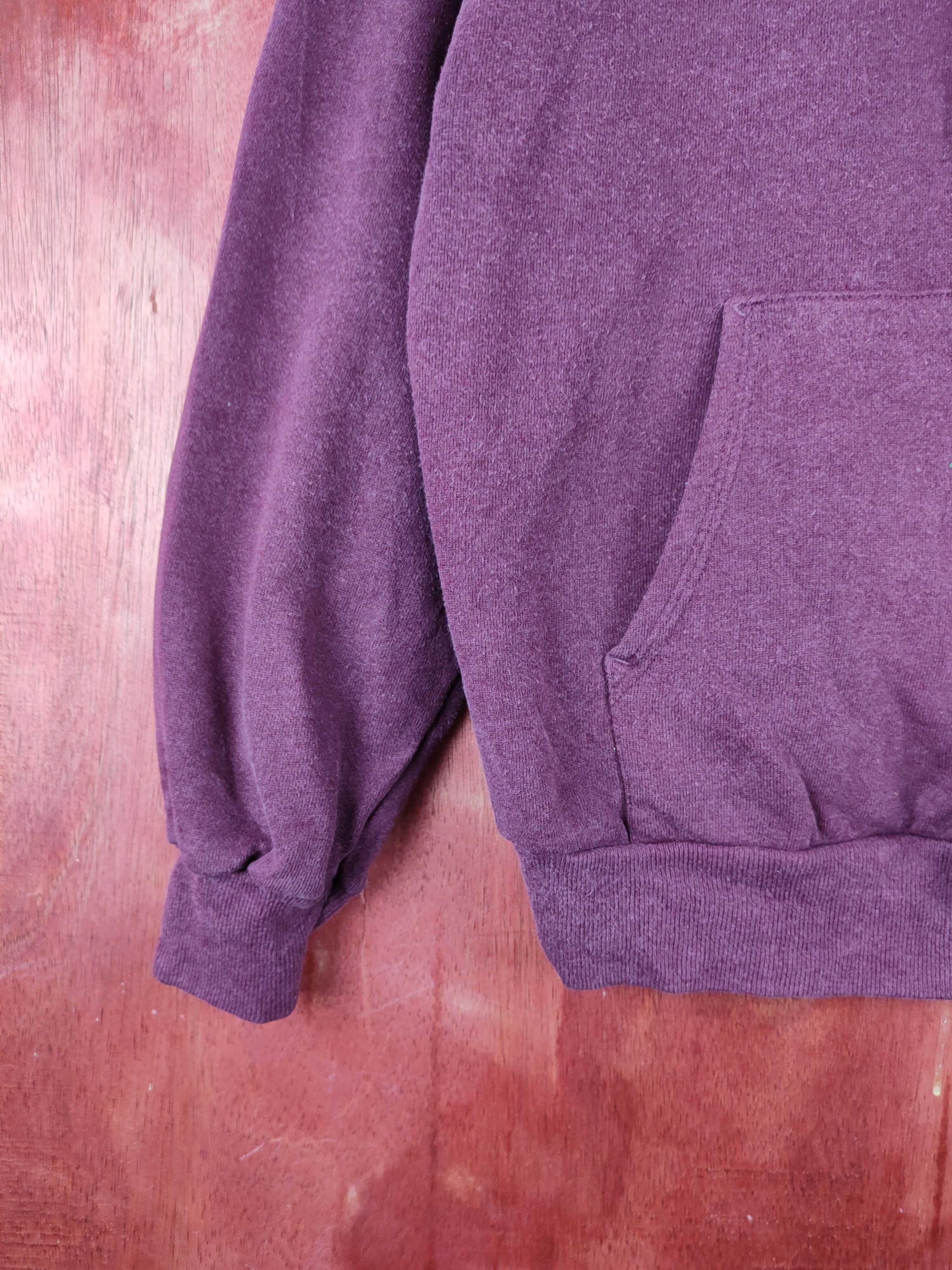 Hanes Hanes made in usa vintage Dark Purple Hoodie Sweaters #S2399 Size US L / EU 52-54 / 3 - 4 Thumbnail