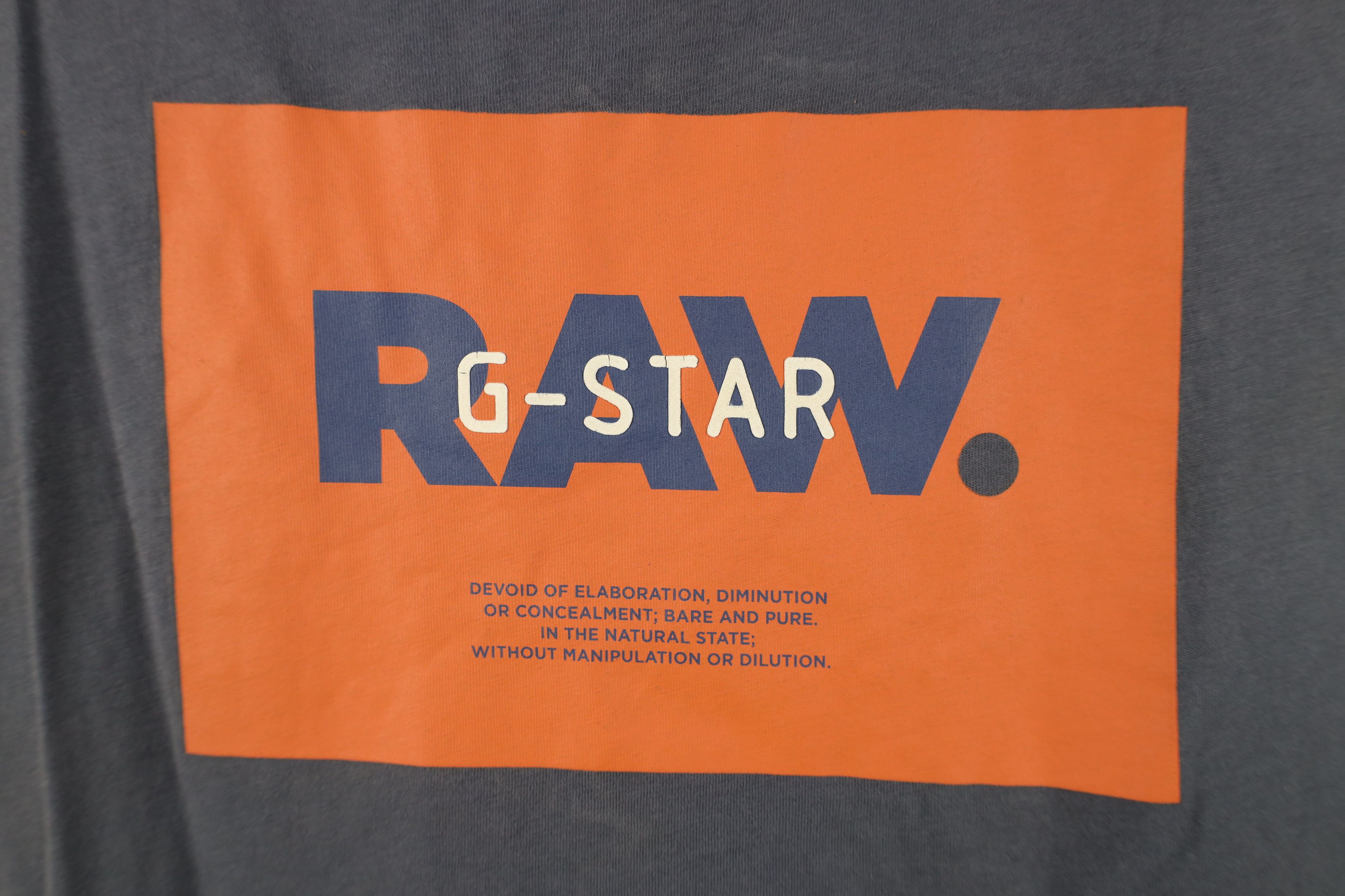 G-Star Deadstock G Star Raw Box Logo T-Shirt Steel Blue Cotton Size US XS / EU 42 / 0 - 4 Thumbnail