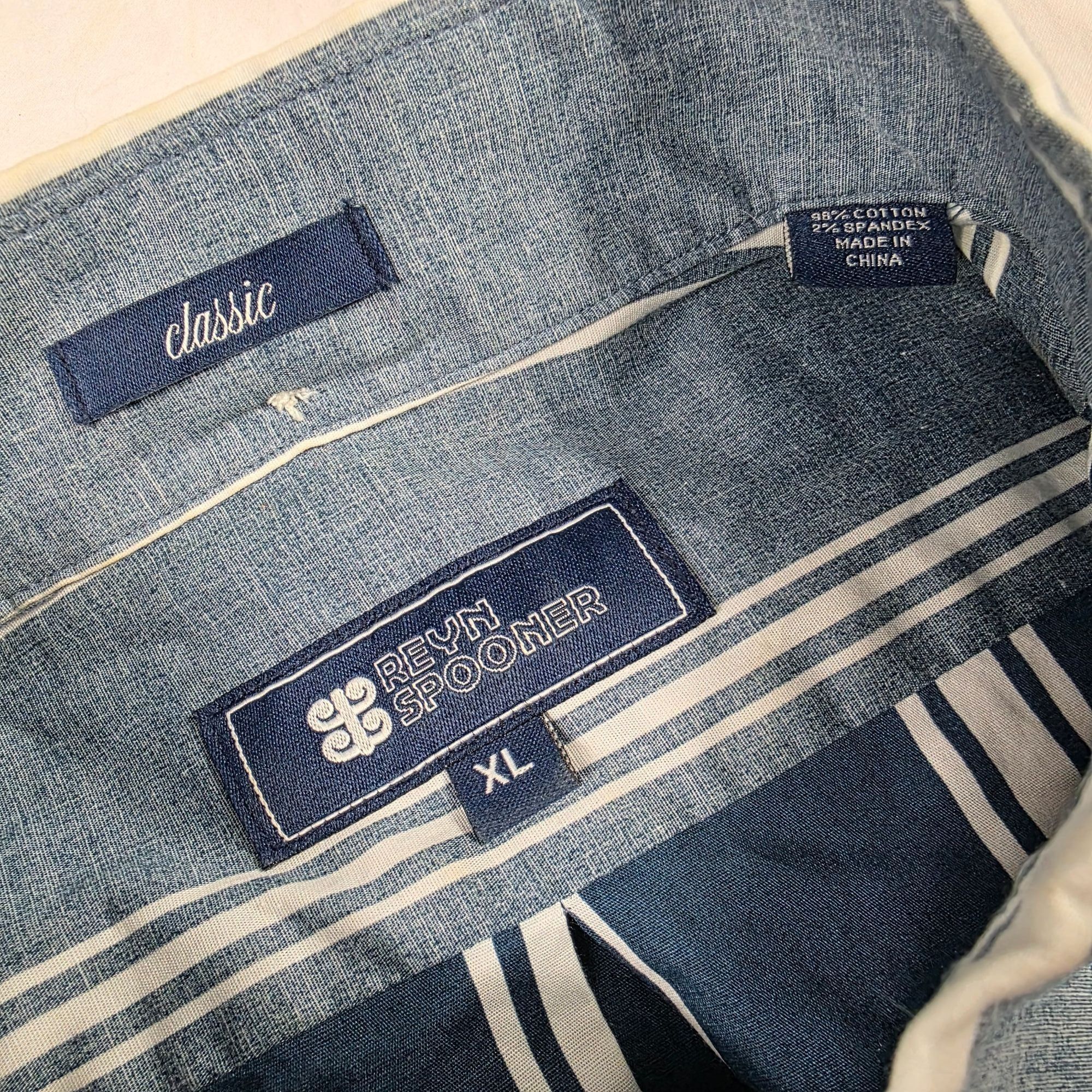 Reyn Spooner Reyn Spooner Classic Mens Size XL Blue White Striped Button Size US XL / EU 56 / 4 - 5 Thumbnail