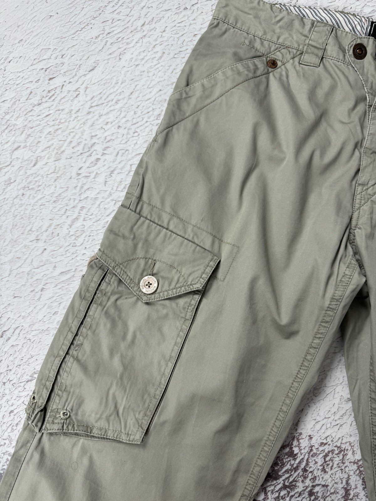 Rip Curl × Vintage Rip Curl vintage grey utility cargo skateboarding pants Size US 30 / EU 46 - 9 Thumbnail