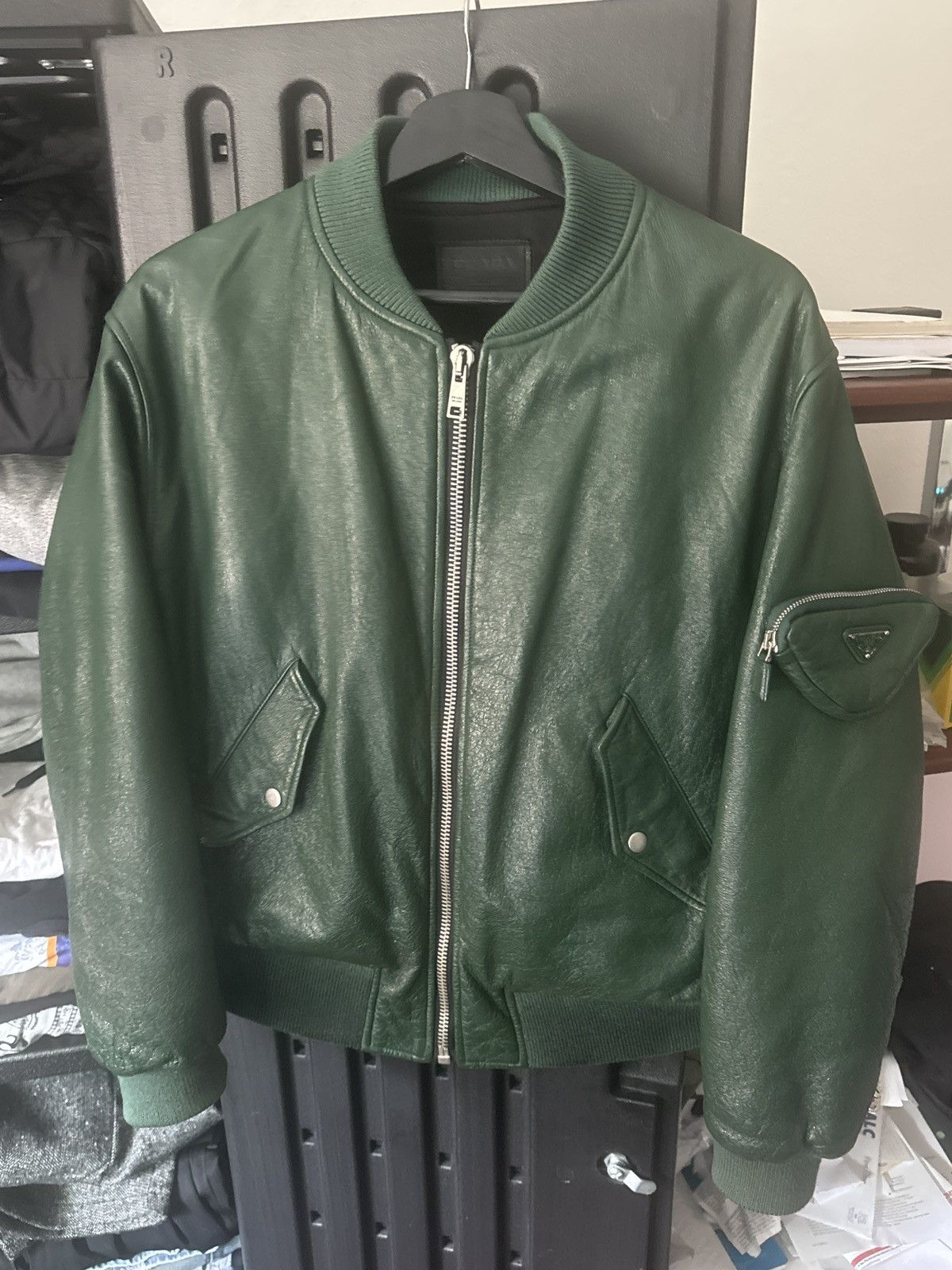 Prada Prada leather bomber jacket Size US S / EU 44-46 / 1 - 1 Thumbnail