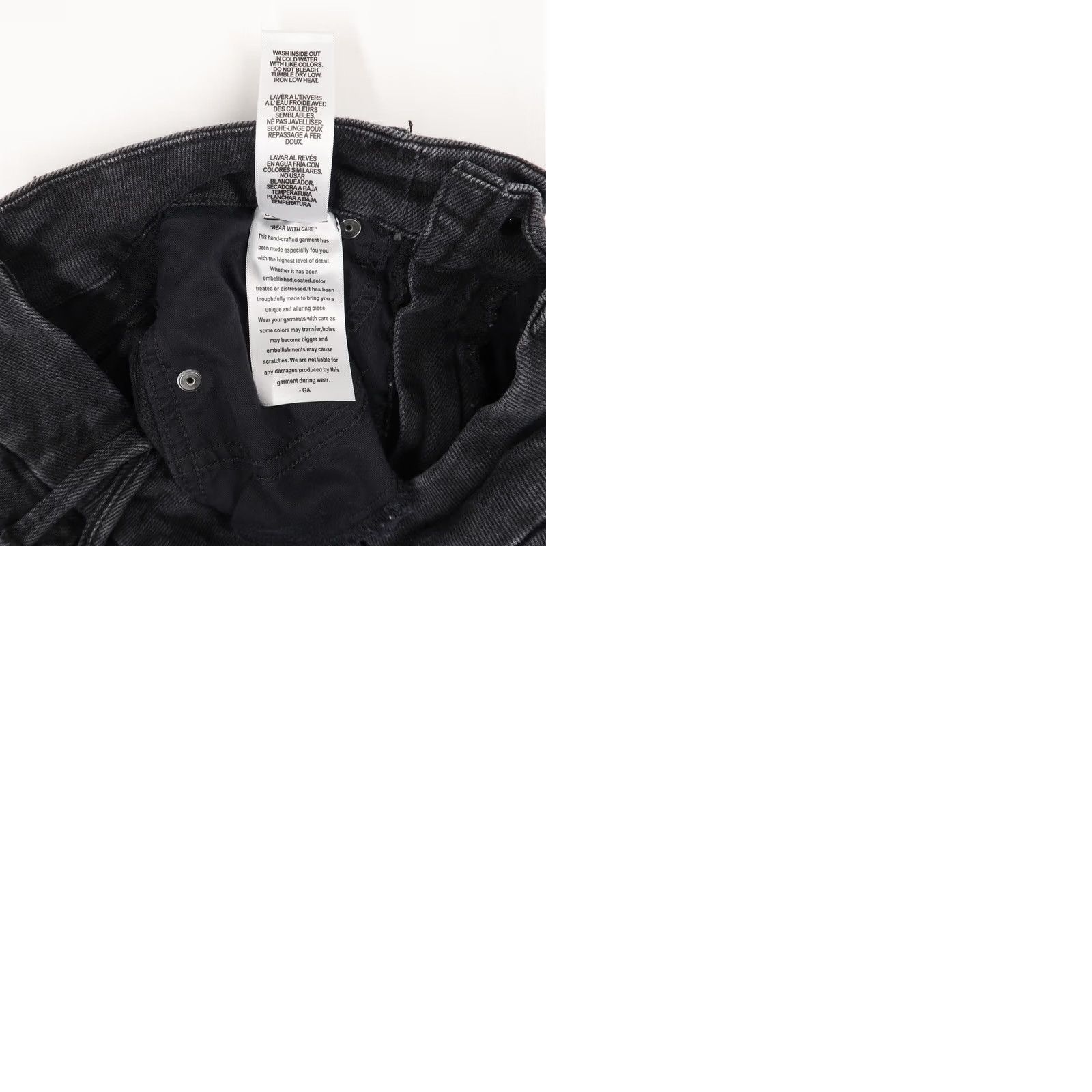 Good American Good American Jeans Womens 2 Black Curve Skinny High Rise Distressed Size 26" / US 2 / IT 38 - 9 Thumbnail